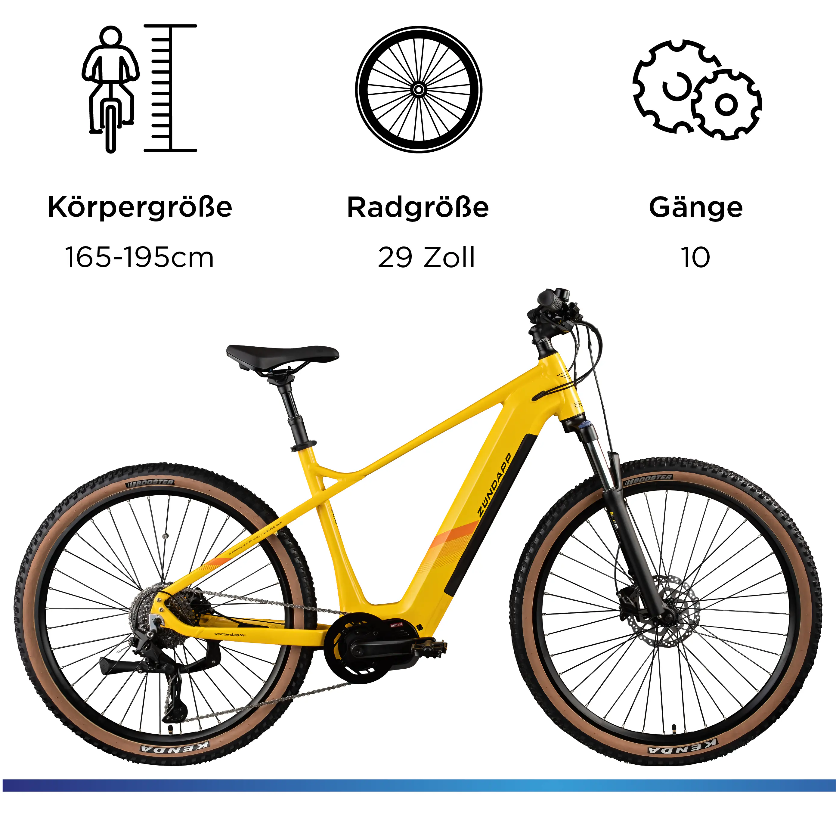 Zündapp E-Bike MTB X900 Pro 27,5 Zoll 10-Gang 733 Wh gelb