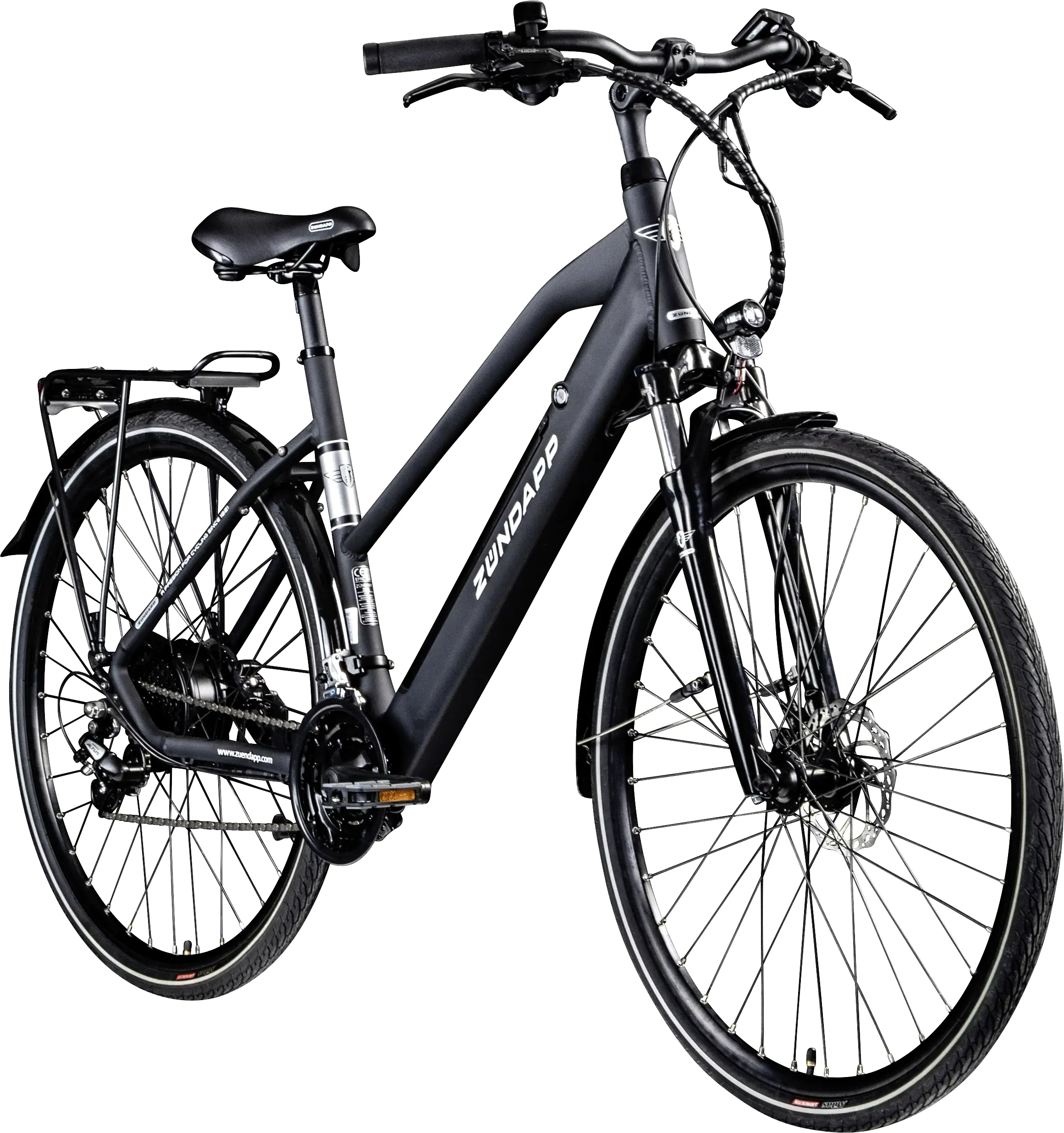 Zündapp E-Bike Trekking Z810 28 Zoll 24-Gang 417 Wh schwarz matt