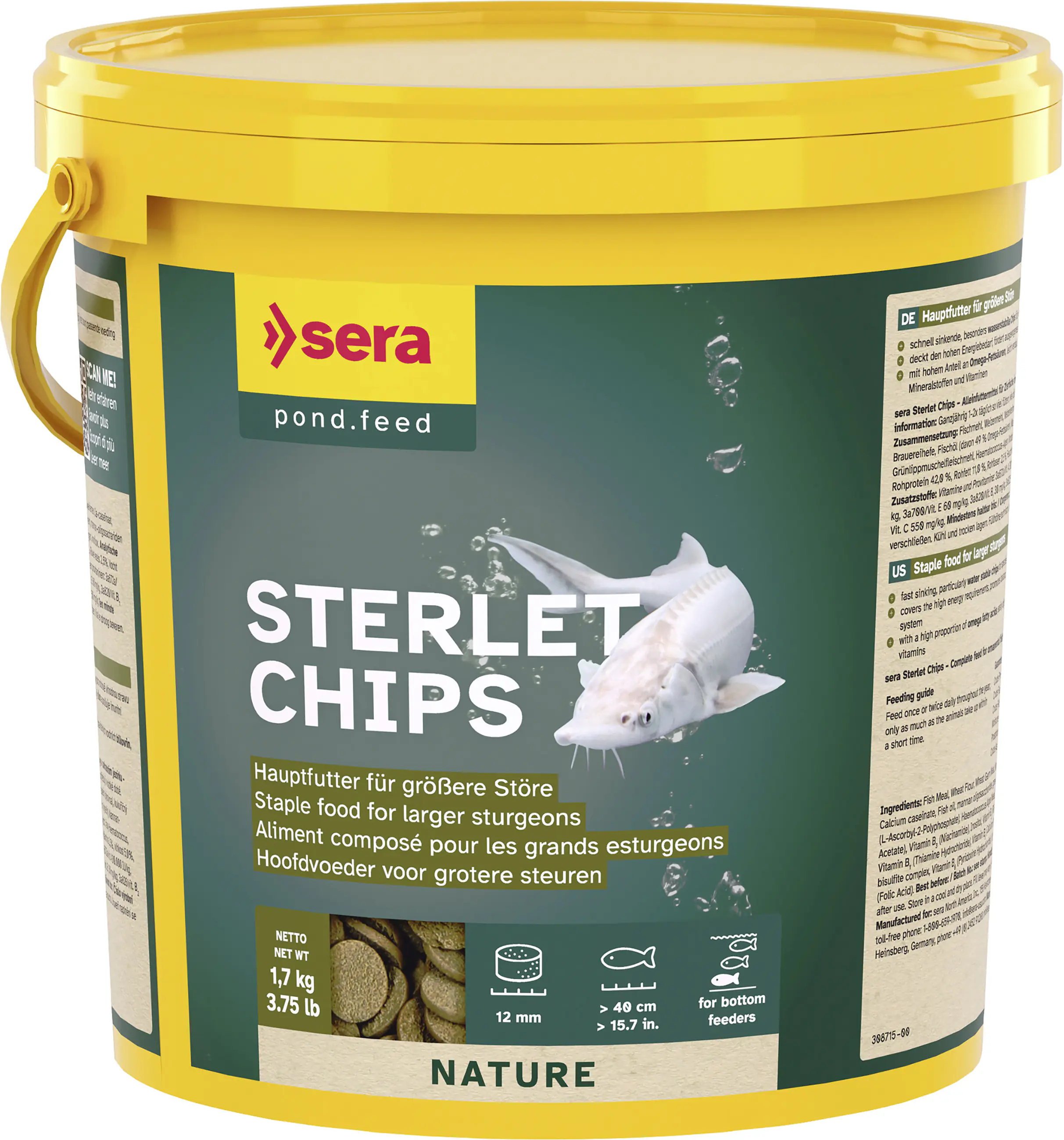 Sera Störfutter Sterlet Chips 3,8 L