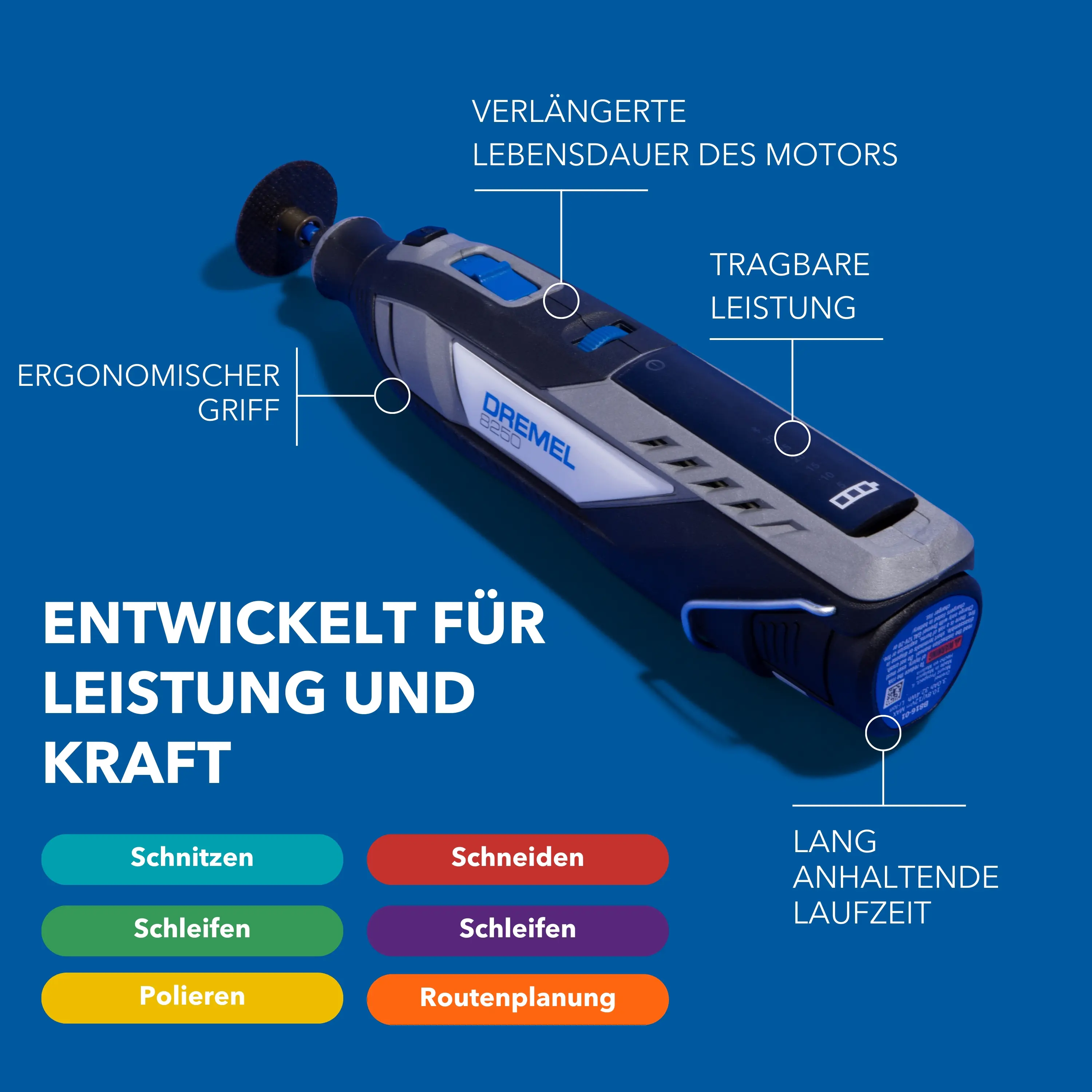 Dremel Akku-Multitool 8250-5/65 8250 Platinum+ 12V 2 Ah 65-teilig