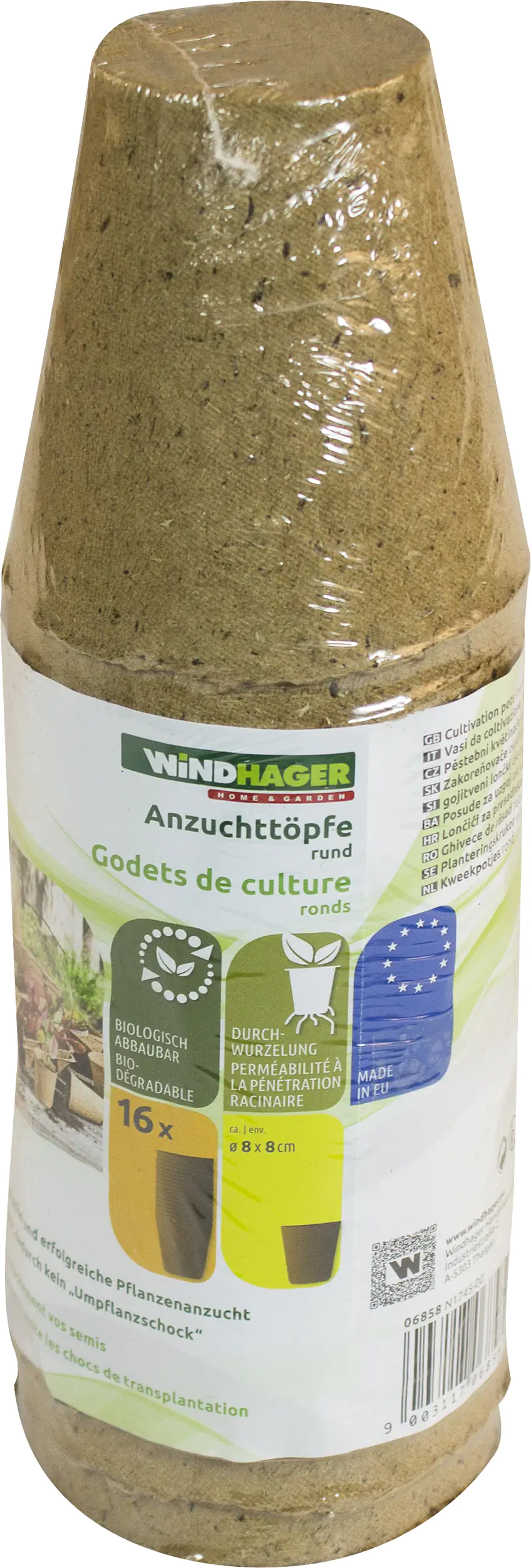 Windhager Anzuchttöpfe Ø 8 cm, 16 Stück Windhager Anzuchttöpfe Ø 8 cm, 16 Stück