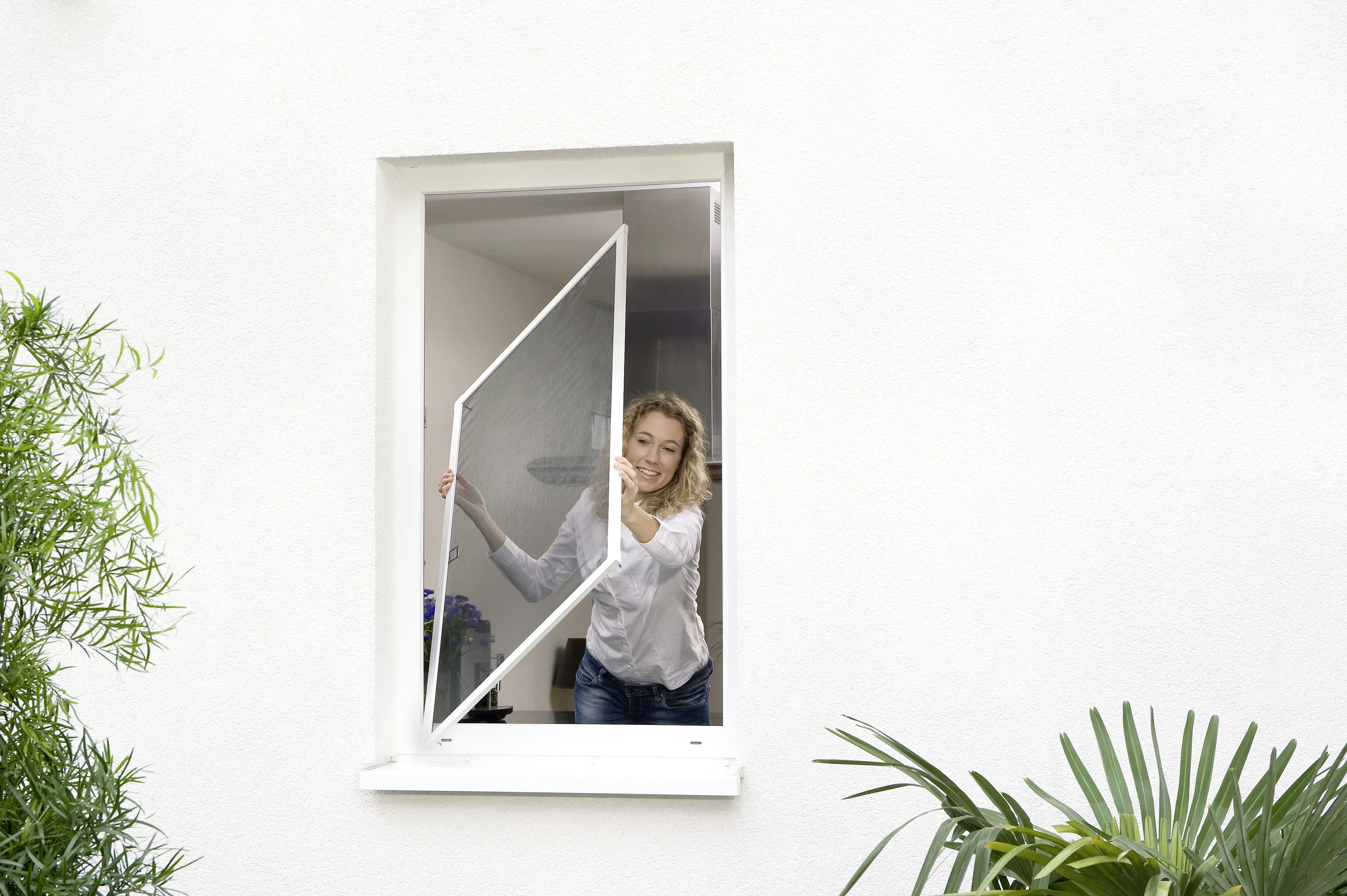 tesa Insektenschutz-Fenster COMFORT 120 x 150 cm anthrazit