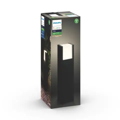8718696170649_1 Philips Hue Sockelleuchte White Fuzo Outdoor schwarz 40 cm IP 44