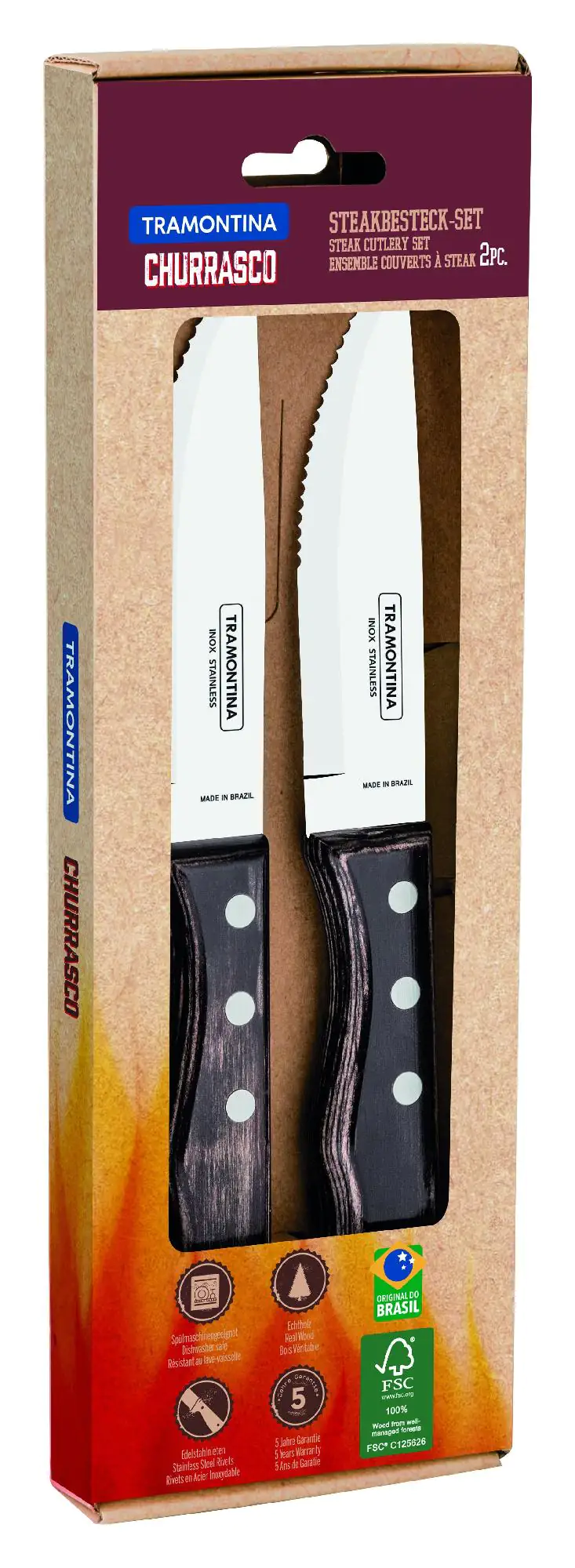 Tramontina Steakmesser Set Jumbo 2 teiliges Set