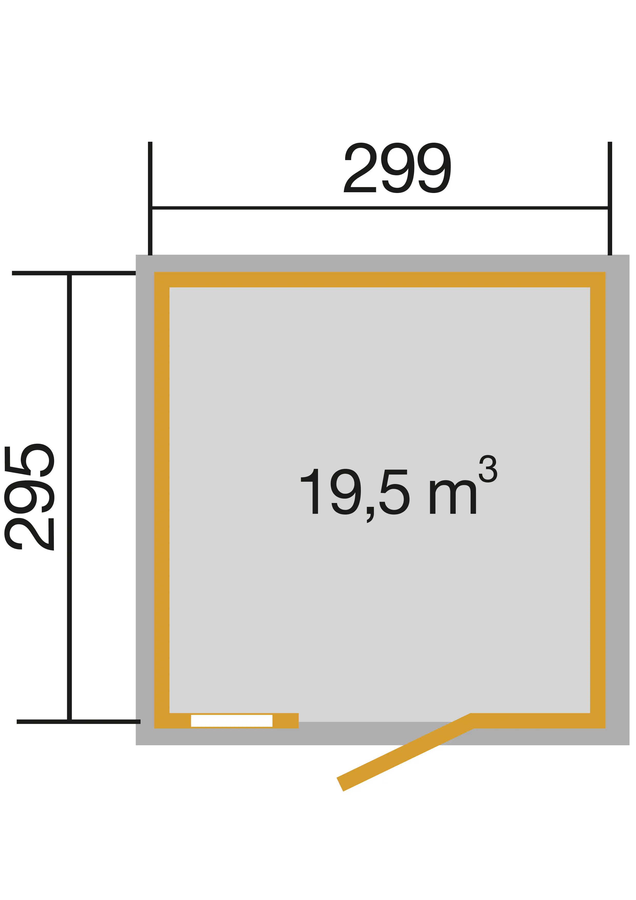 Weka Gartenhaus Schwedenhaus Gr.5 299 x 295 cm natur mit Fußboden