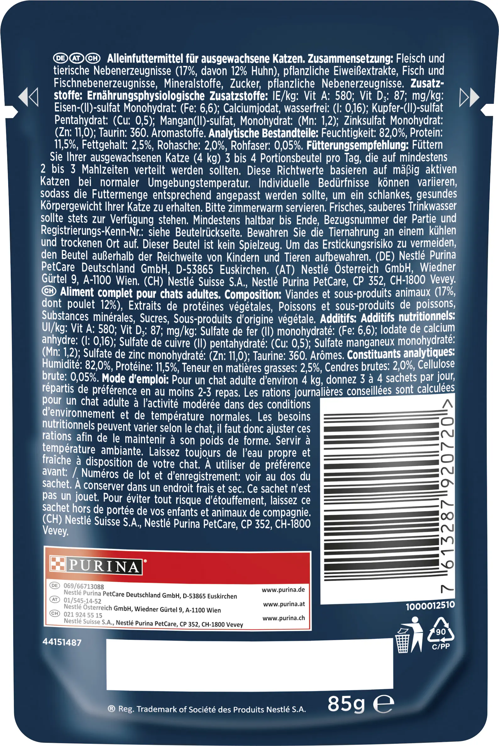 Gourmet Perle Katzenfutter Genuss in Gelee mit Huhn 26 x 85 g