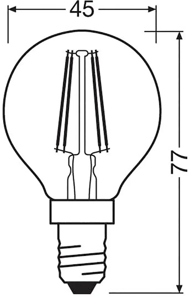 Osram LED Leuchtmittel Retrofit CLP 40 E14 4W warmweiß, klar