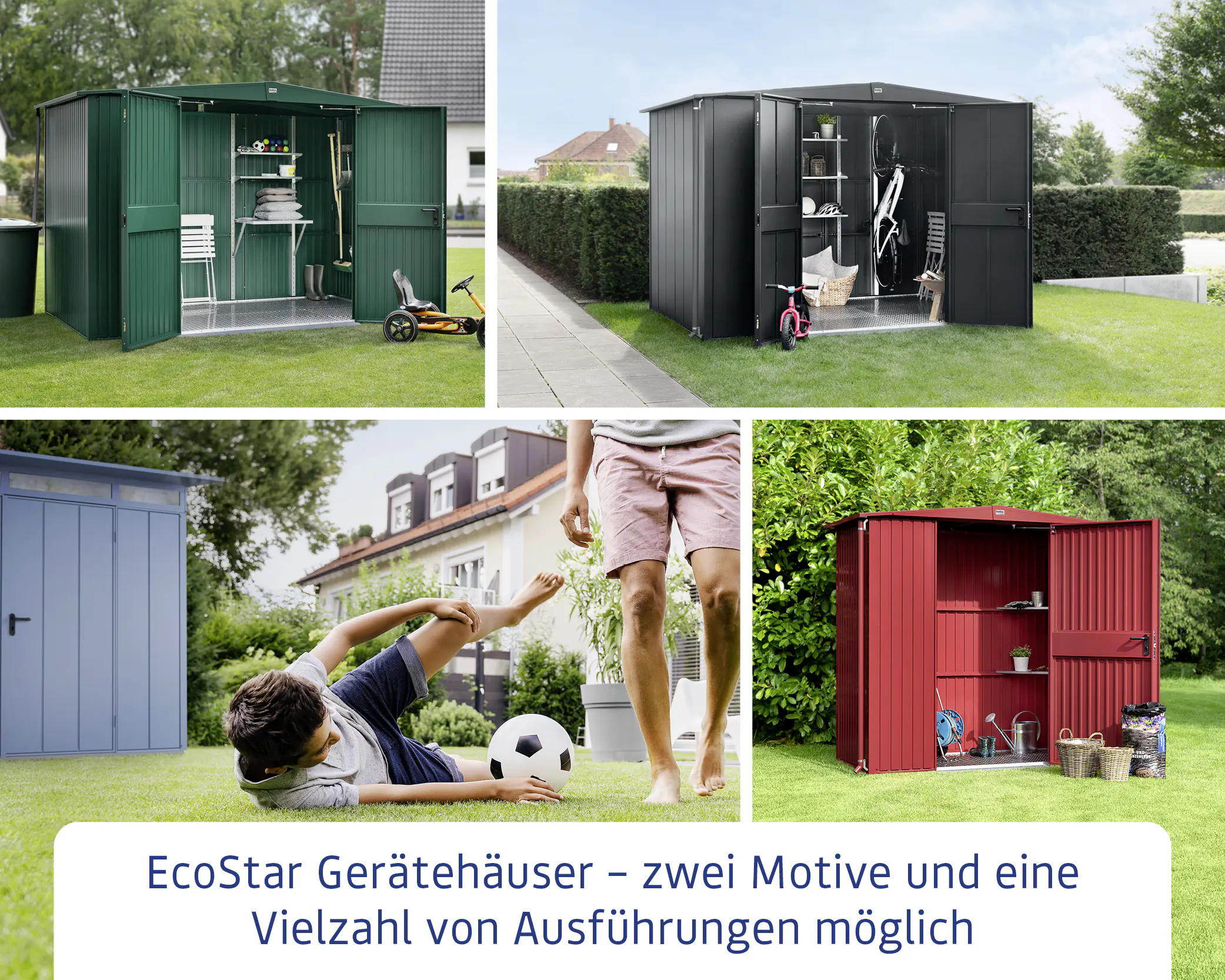 EcoStar Gerätehaus Trend-P Typ 2 anthrazitgrau 247,9 x 283,4 x 232,3 cm