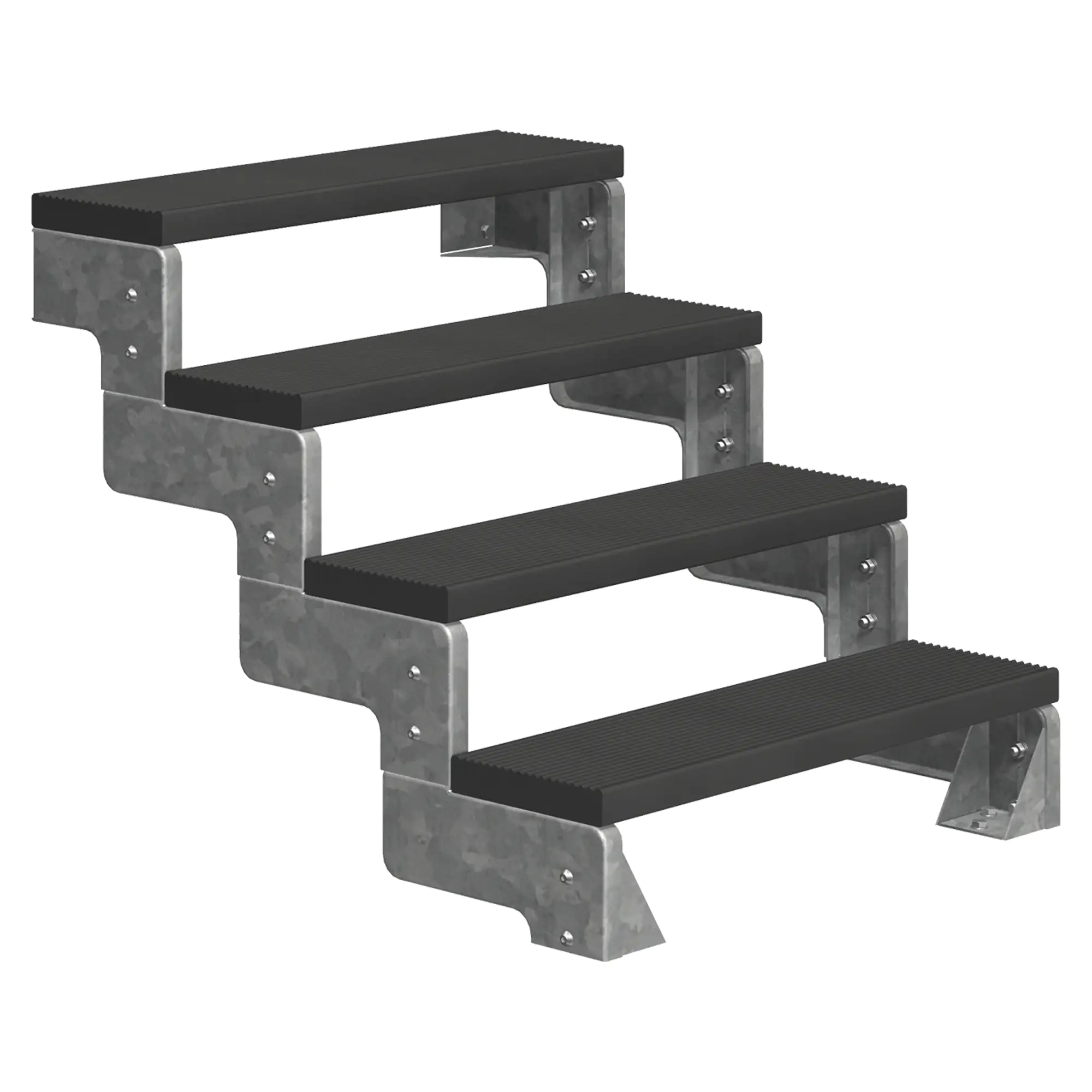 Dolle Außentreppe Gardentop 4 Stufen anthrazit ohne Geländer, Breite 80 cm, Trimax