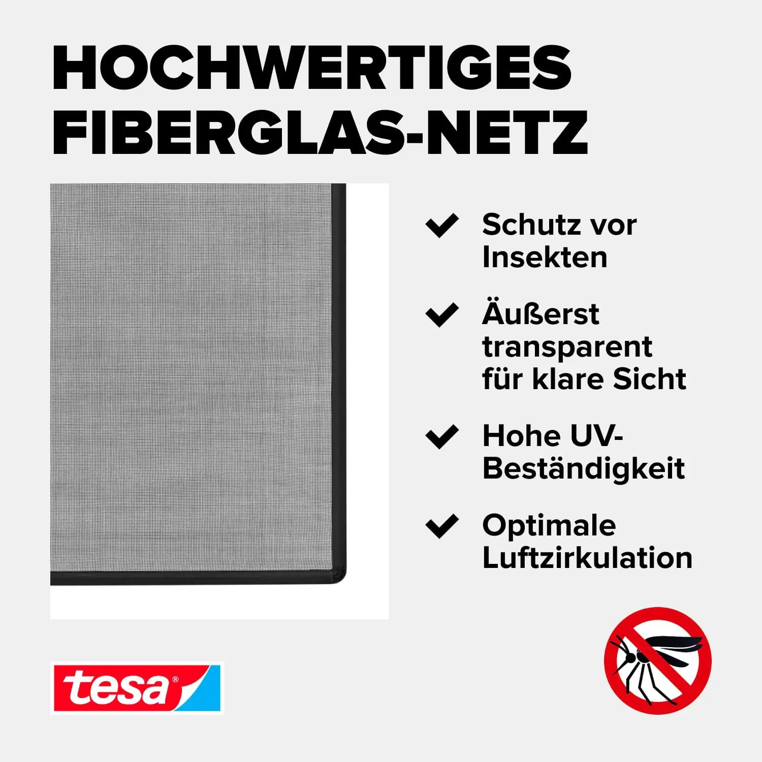 Tesa Insektenschutz Anklipsrahmen für Fenster 120 x 240 cm