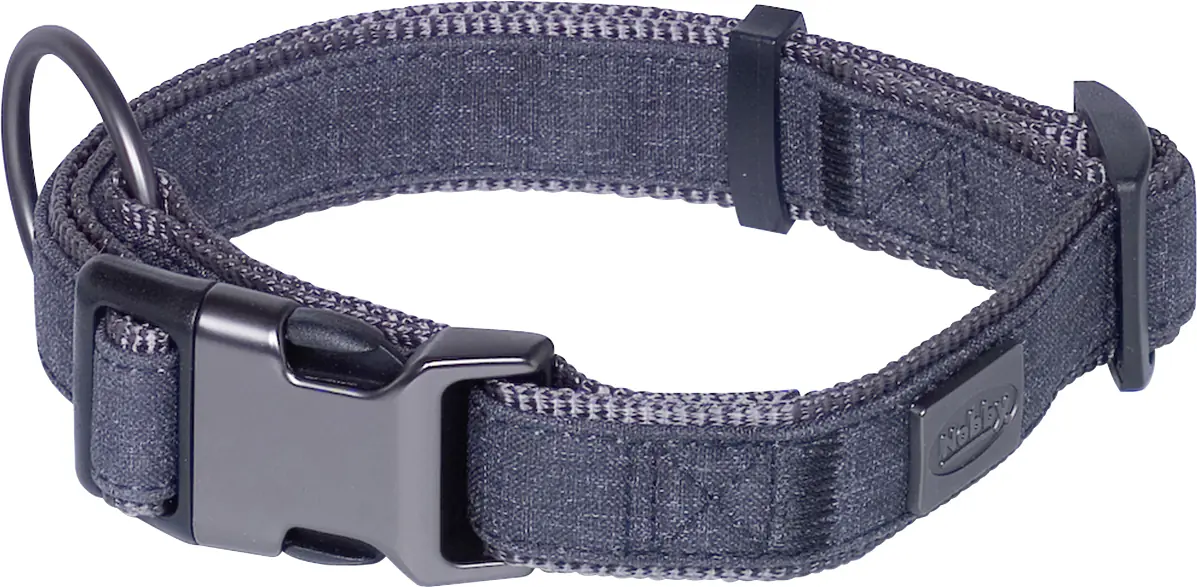 Nobby Halsband Linen Deluxe schwarz grau