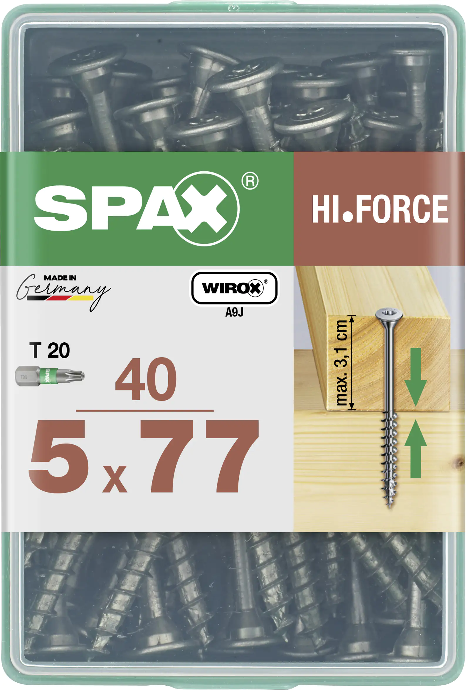Spax Universalschrauben 5.0 x 77 mm TX 20 - 40 Stk.