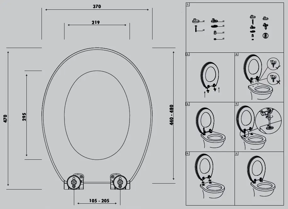 Primaster WC-Sitz mit Absenkautomatik Seestern weiß