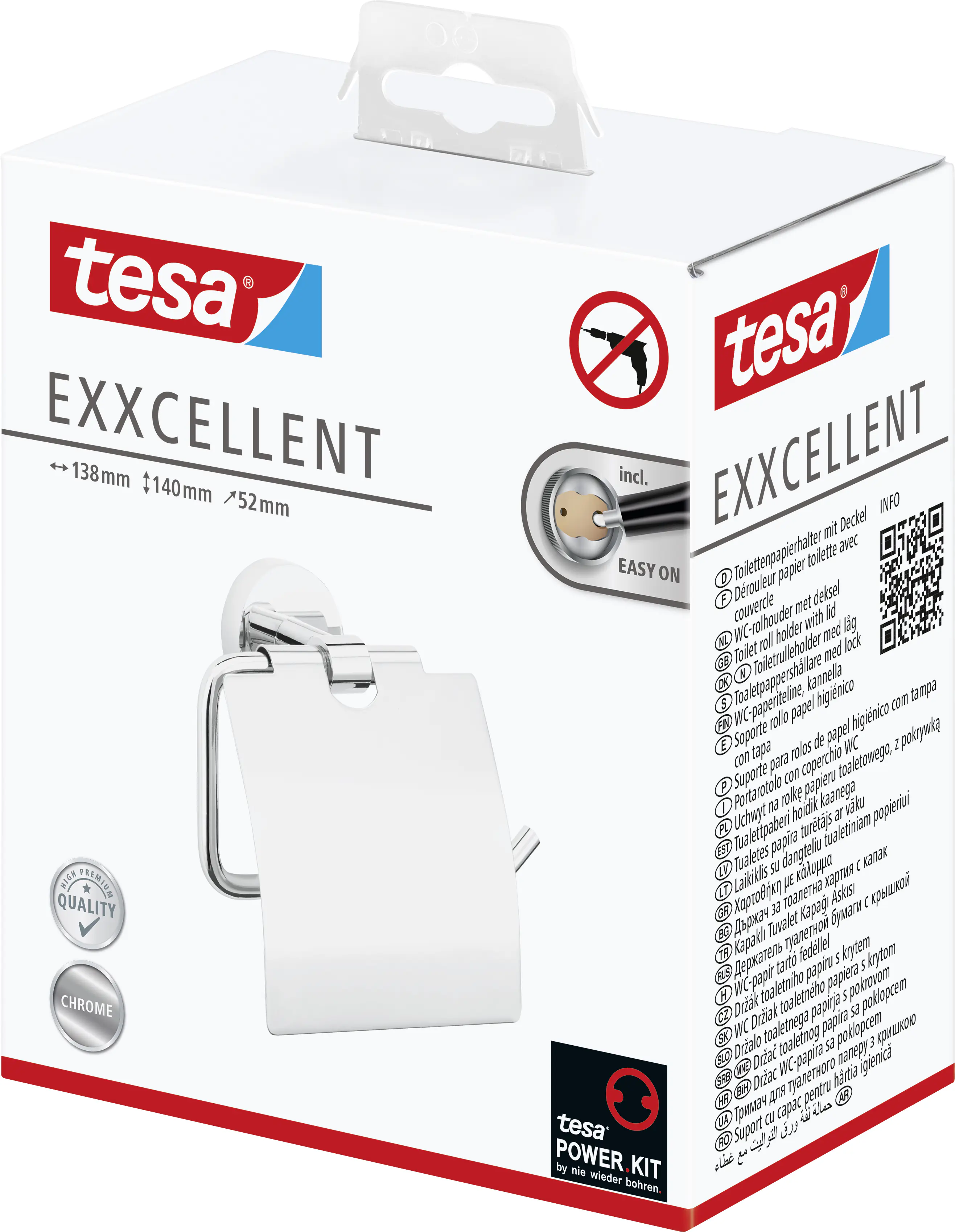 tesa Papierrollenhalter mit Deckel Exxcellent