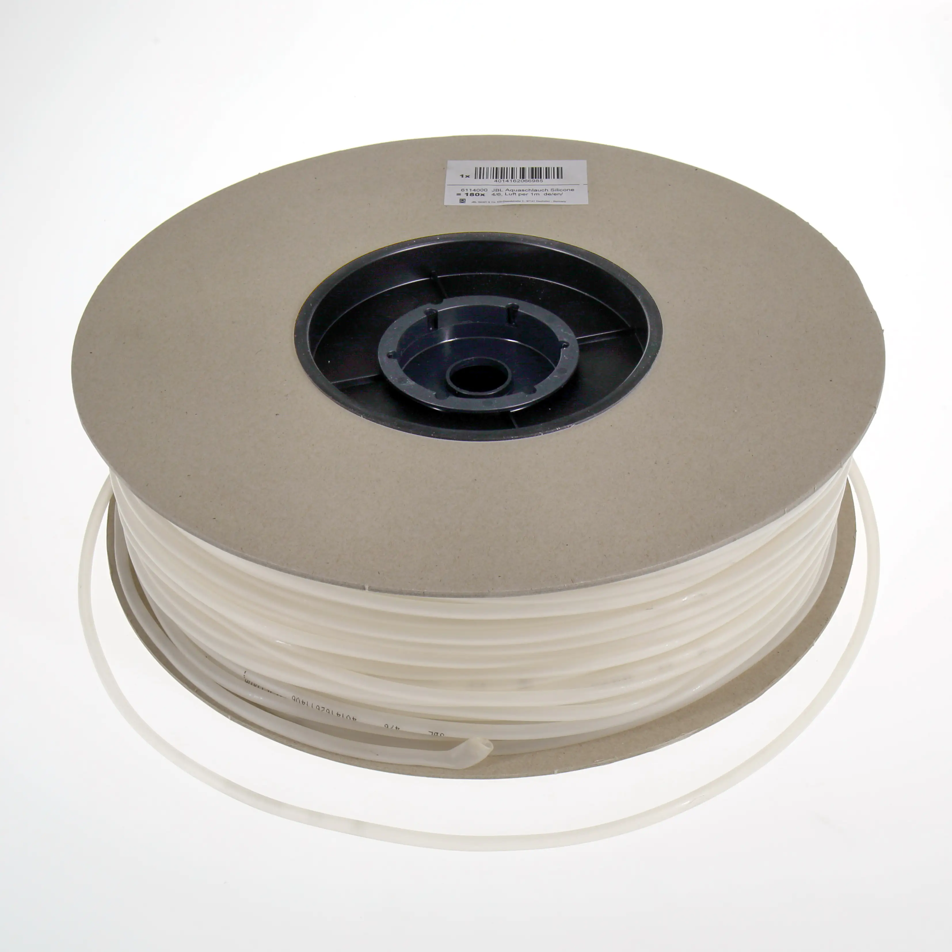 4014162611406 JBL Luft-Aquarienschlauch Silikon weiß-transparent 4/6 mm