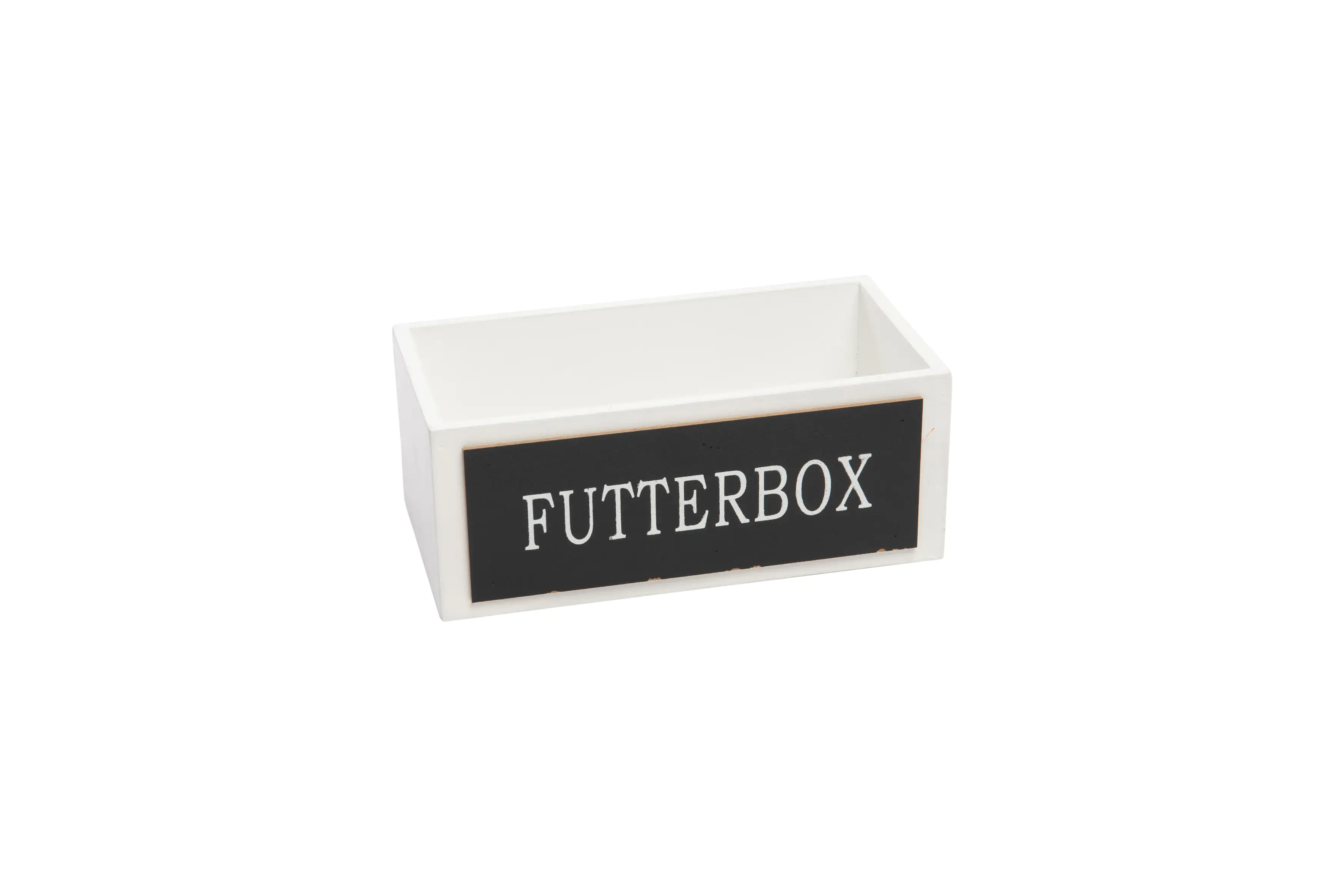 Freese Holzkiste  Futterbox, weiß 25 x 13 x 10 cm
