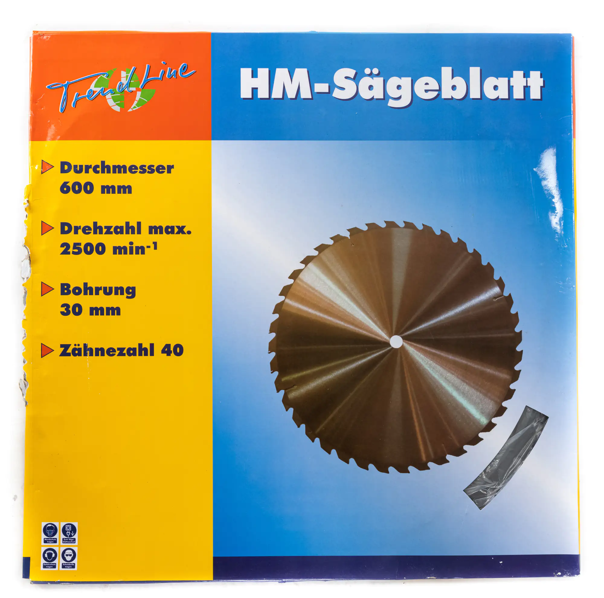TrendLine HM-Kreissägeblatt Ø 600 mm Bohrung Ø 30 mm