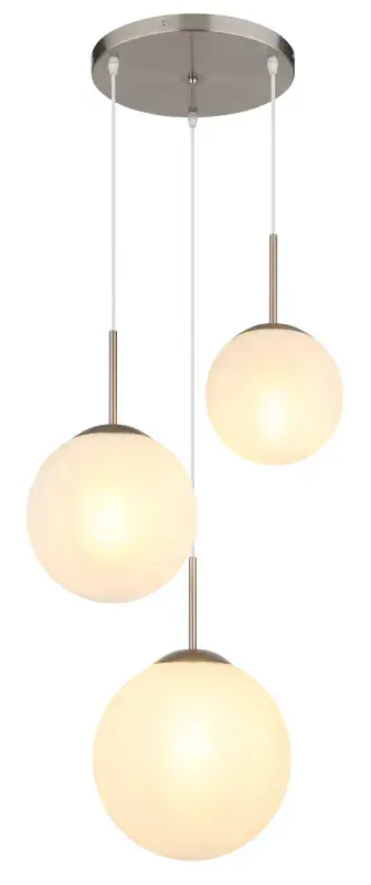 Globo Hängeleuchte Kop Ø 50 x 120 cm nickel matt