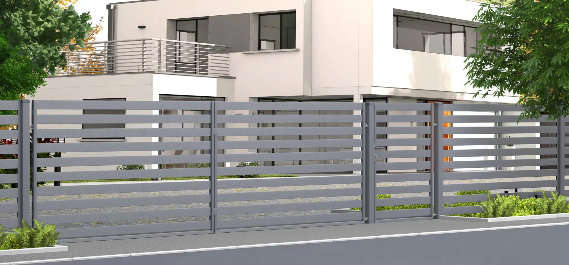 Polbram Doppeltor-Set Lean 120 inkl. Pfosten