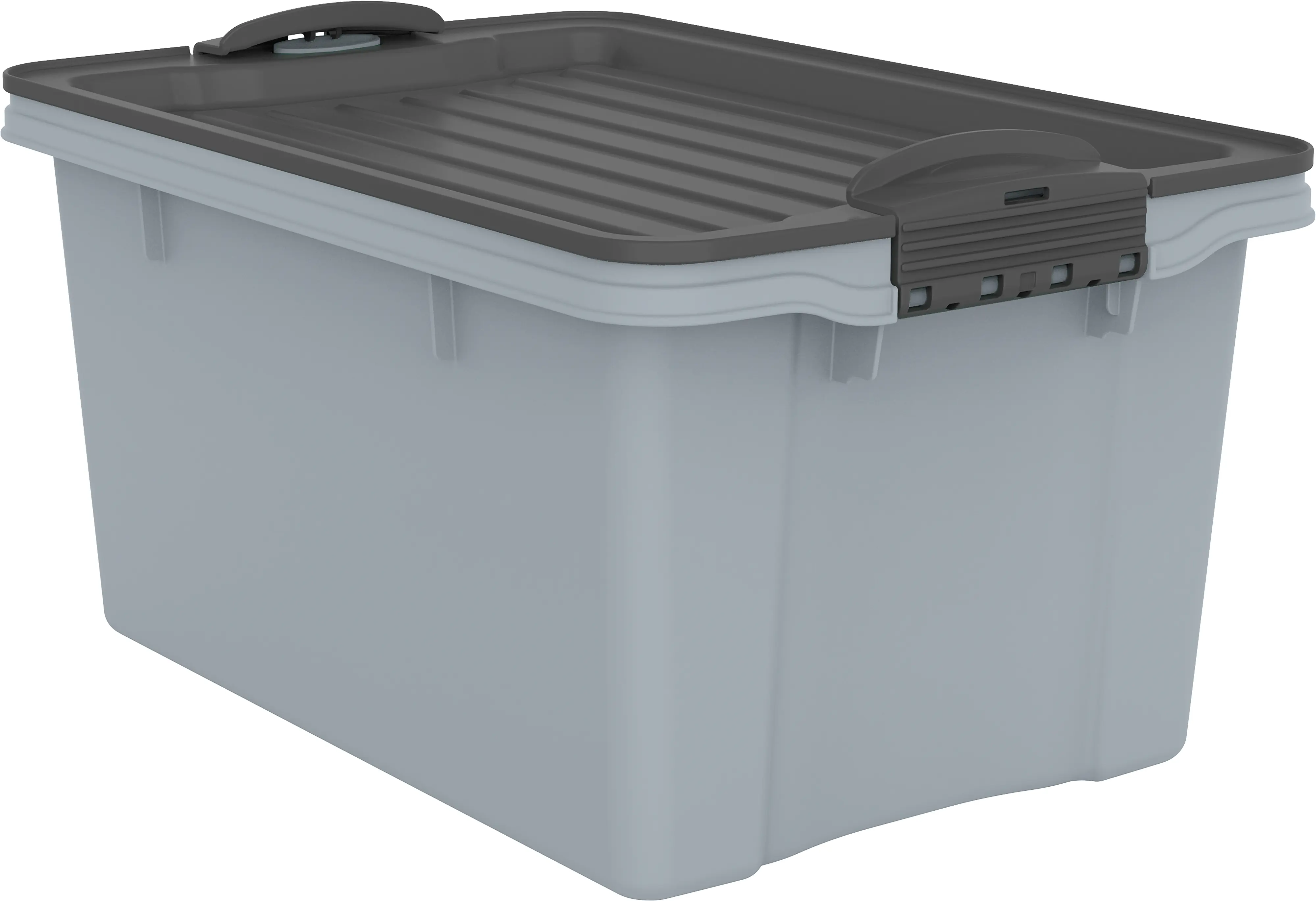 Rotho Aufbewahrungsbox Compact mit Deckel 27 x 18,5 cm 4,5 L misty blau