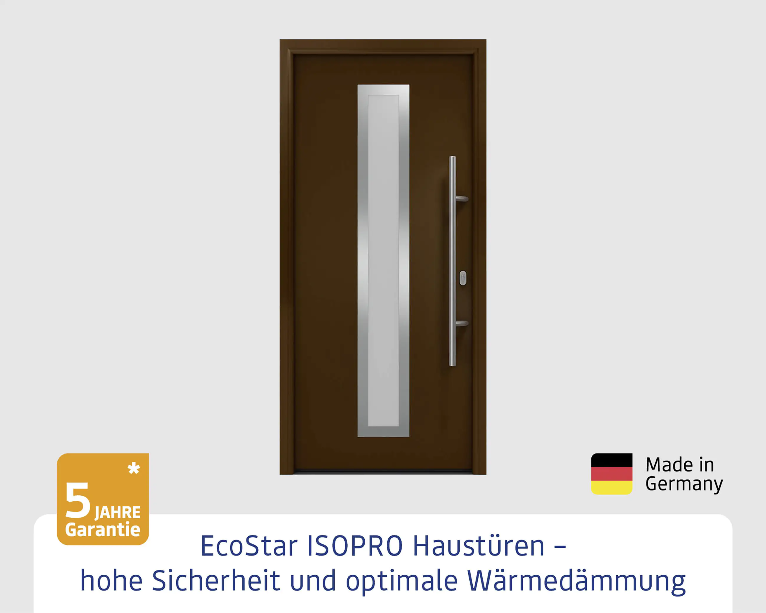 EcoStar Haustür ISOPRO IP 700S terrabraun 110 x 210 cm EcoStar Haustür ISOPRO IP 700S terrabraun 110 x 210 cm