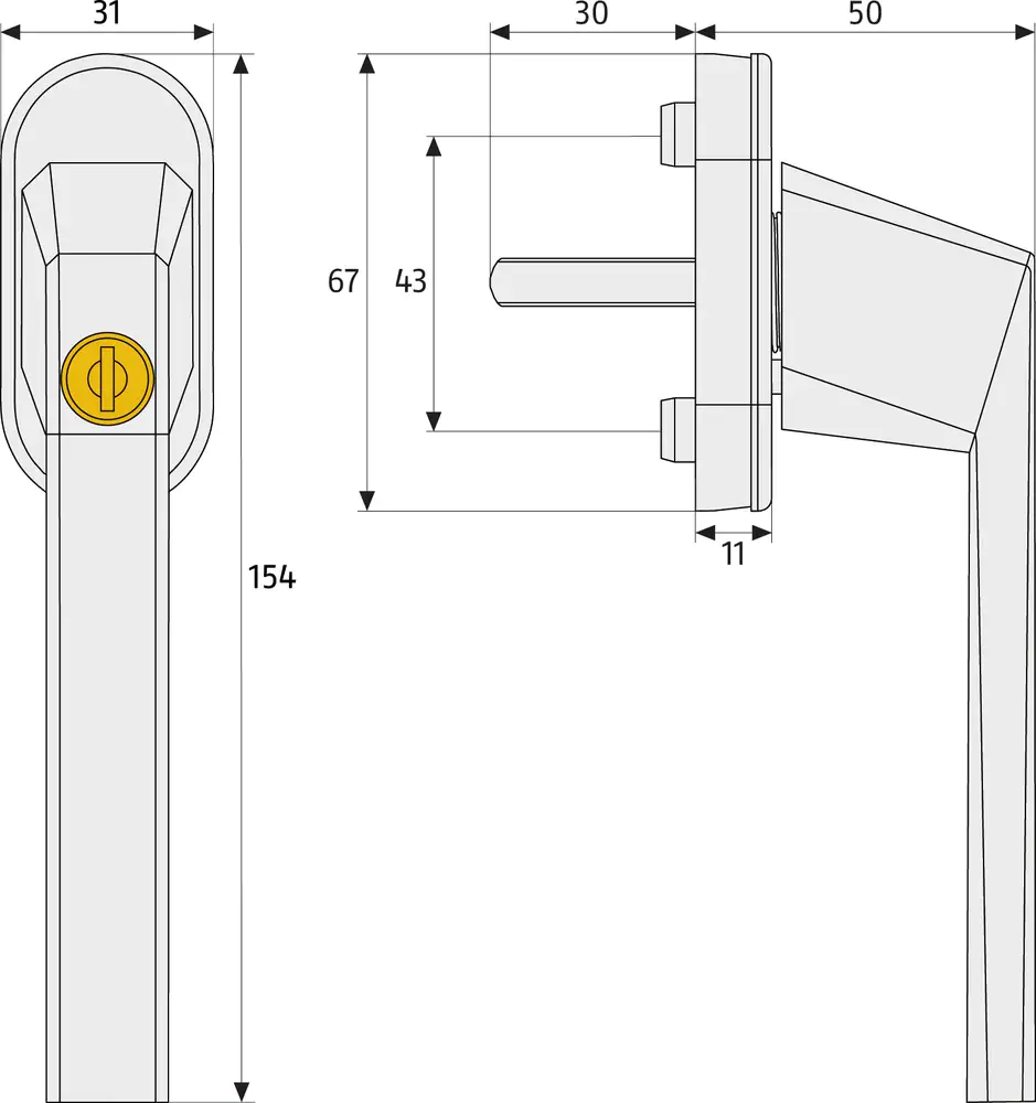 Abus Fenstergriff FG 110 weiß Abus Fenstergriff FG 110 weiß