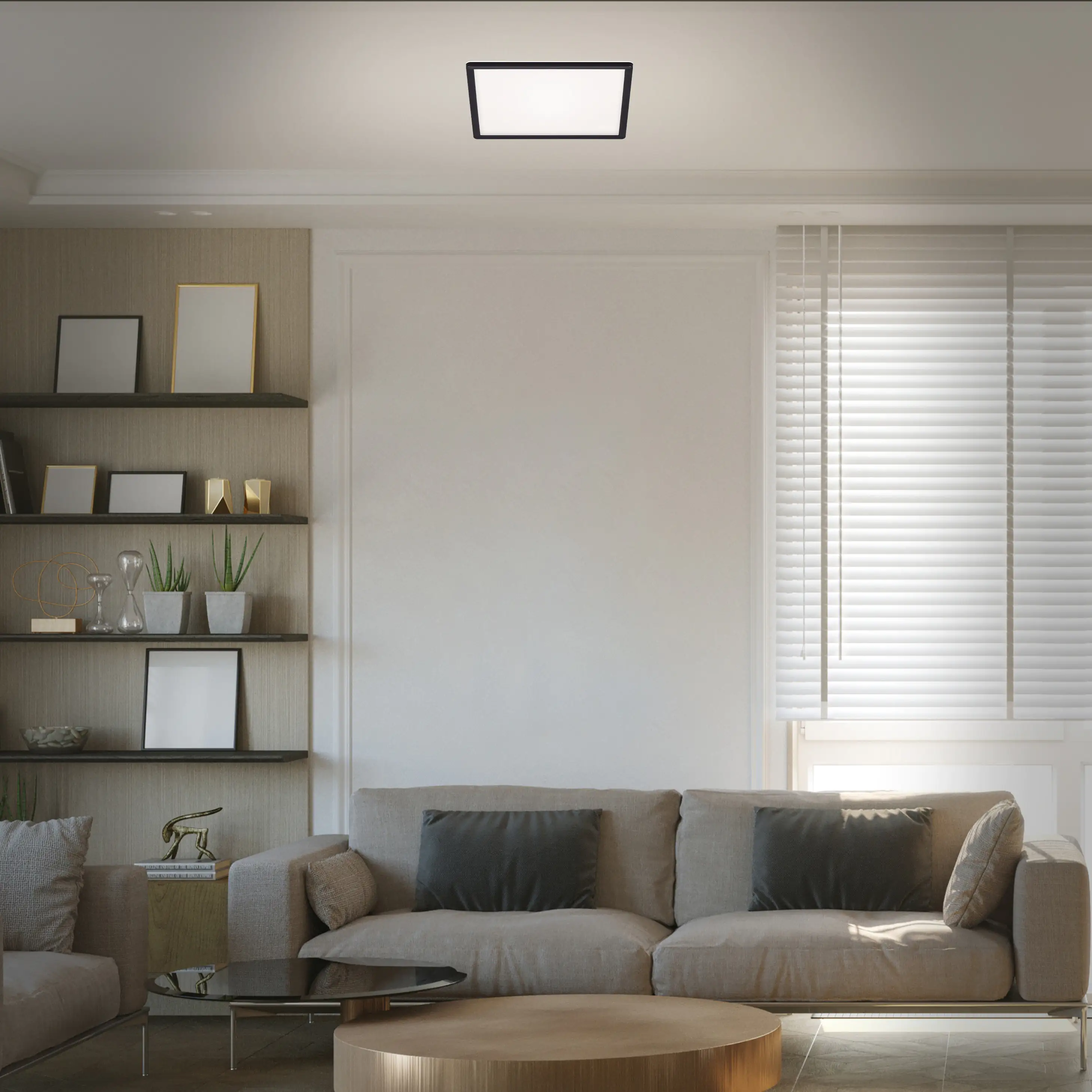 Di-Ka ultraflaches LED Panel Slim 29,3 x 29,3 cm schwarz mit Backlight