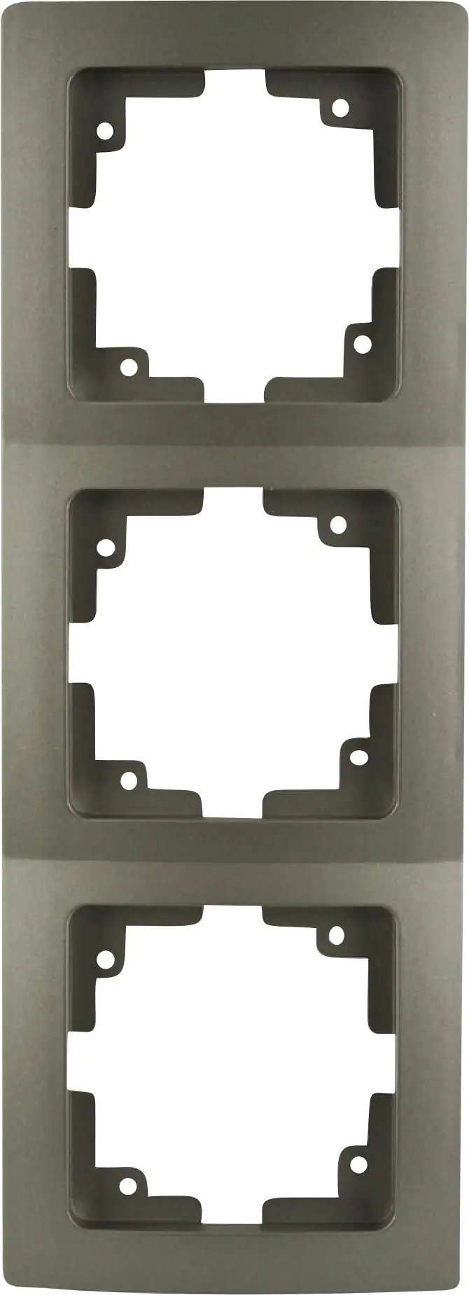 Unitec Abdeckrahmen Monaco 3-fach platin