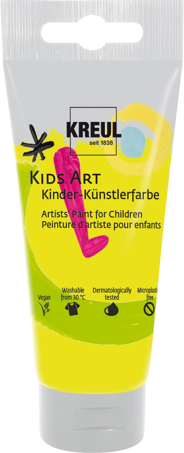 Kreul Kids Art Kinder-Künstlerfarbe fluoreszierend gelb 75 ml