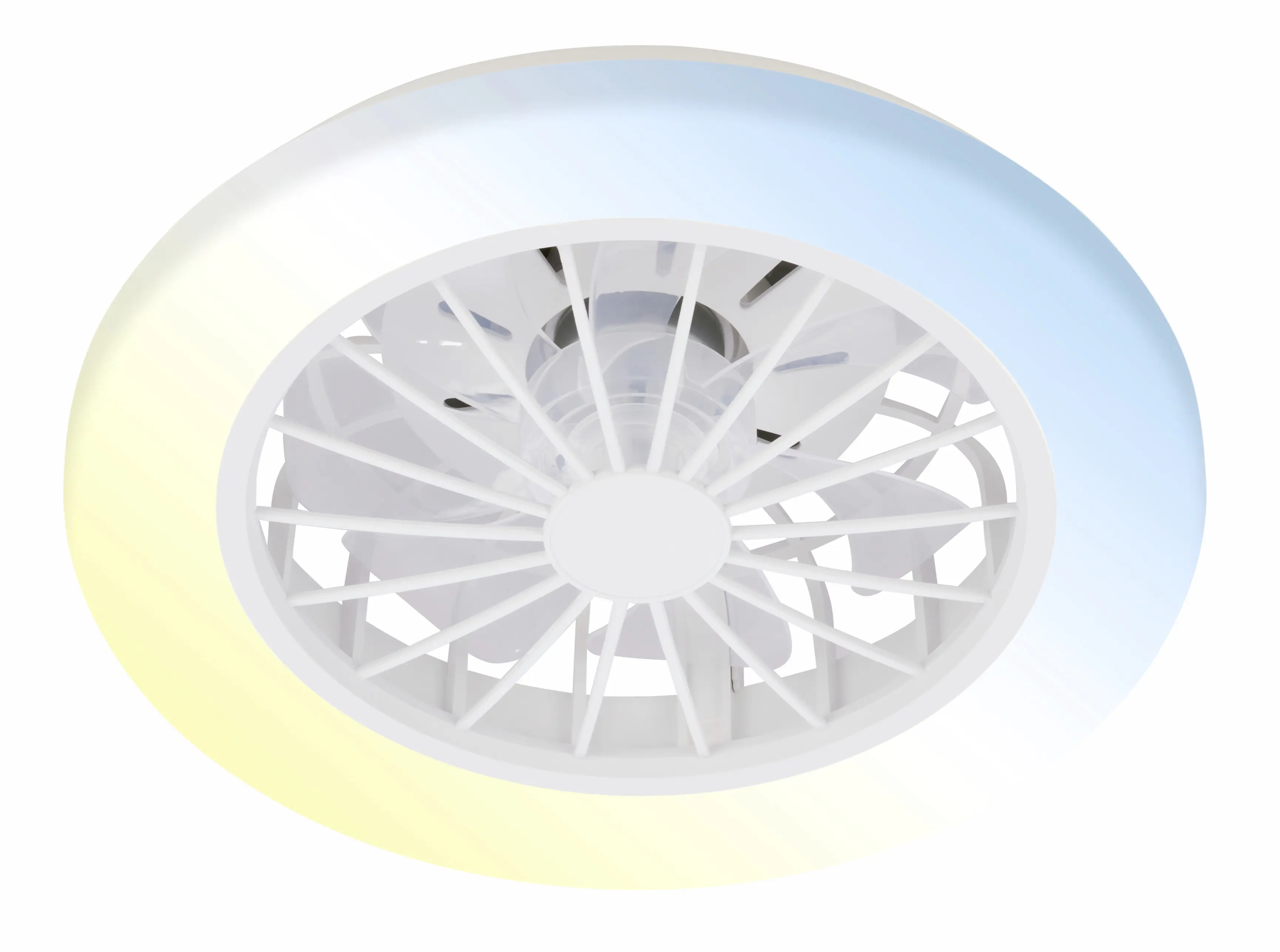 Briloner LED Deckenleuchte mit Ventilator Pafo Ø 38 cm 24 W weiß matt CCT dimmbar