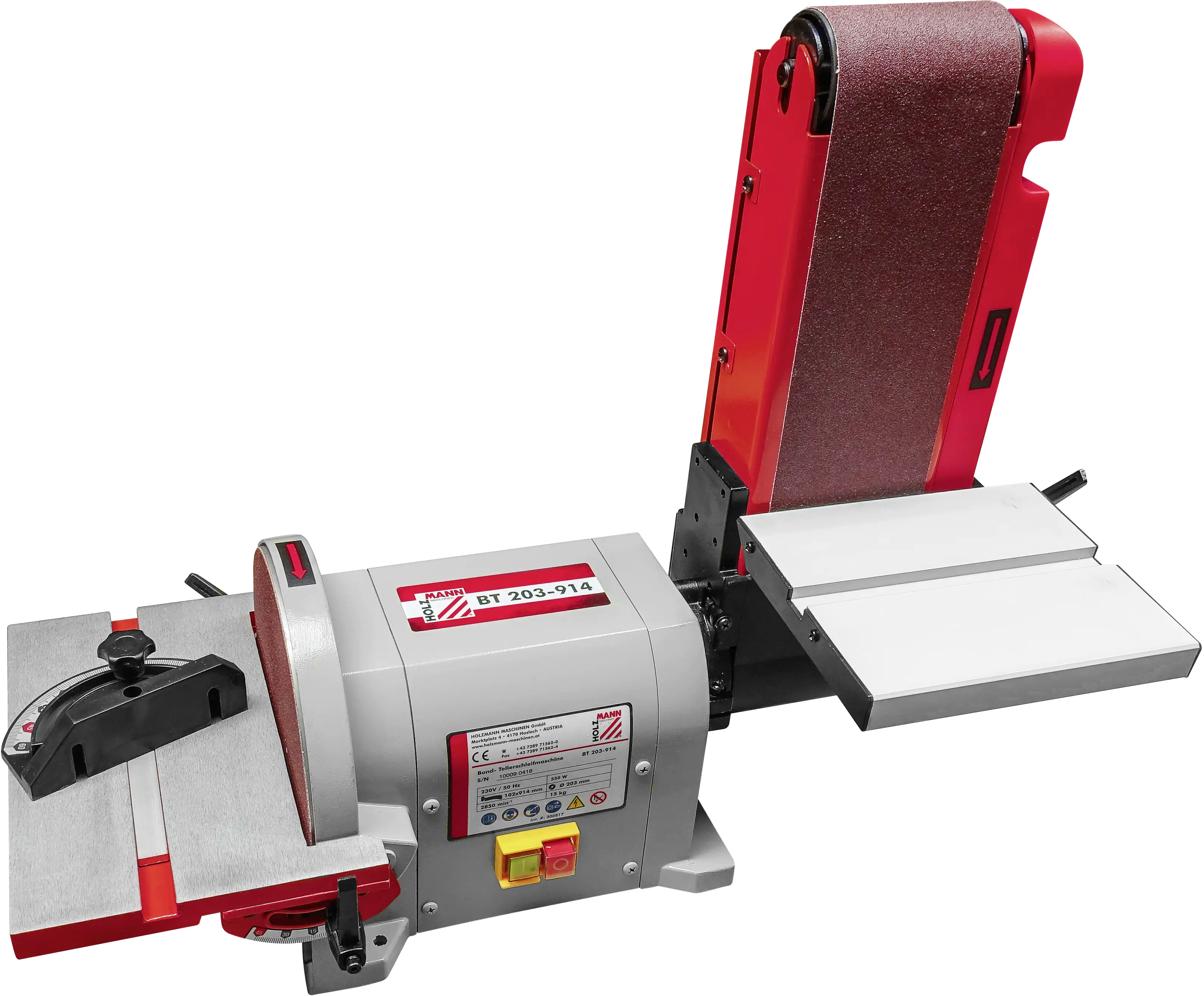 Holzmann Band-Tellerschleifmaschine BT203-914_230V 550 W Holzmann Band-Tellerschleifmaschine BT203-914_230V 550 W