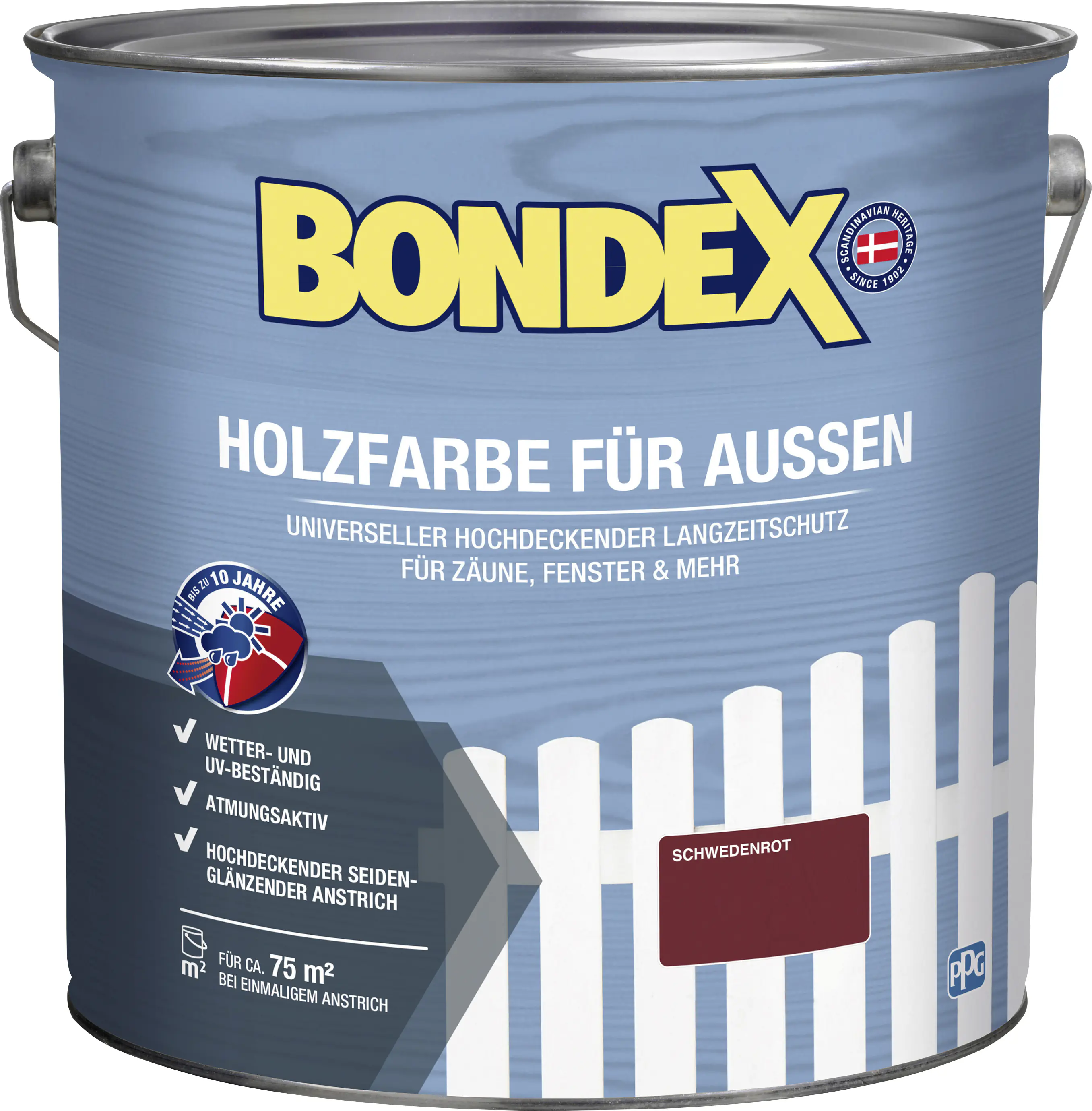 Bondex Holzfarbe für Aussen 7,5 L schwedenrot