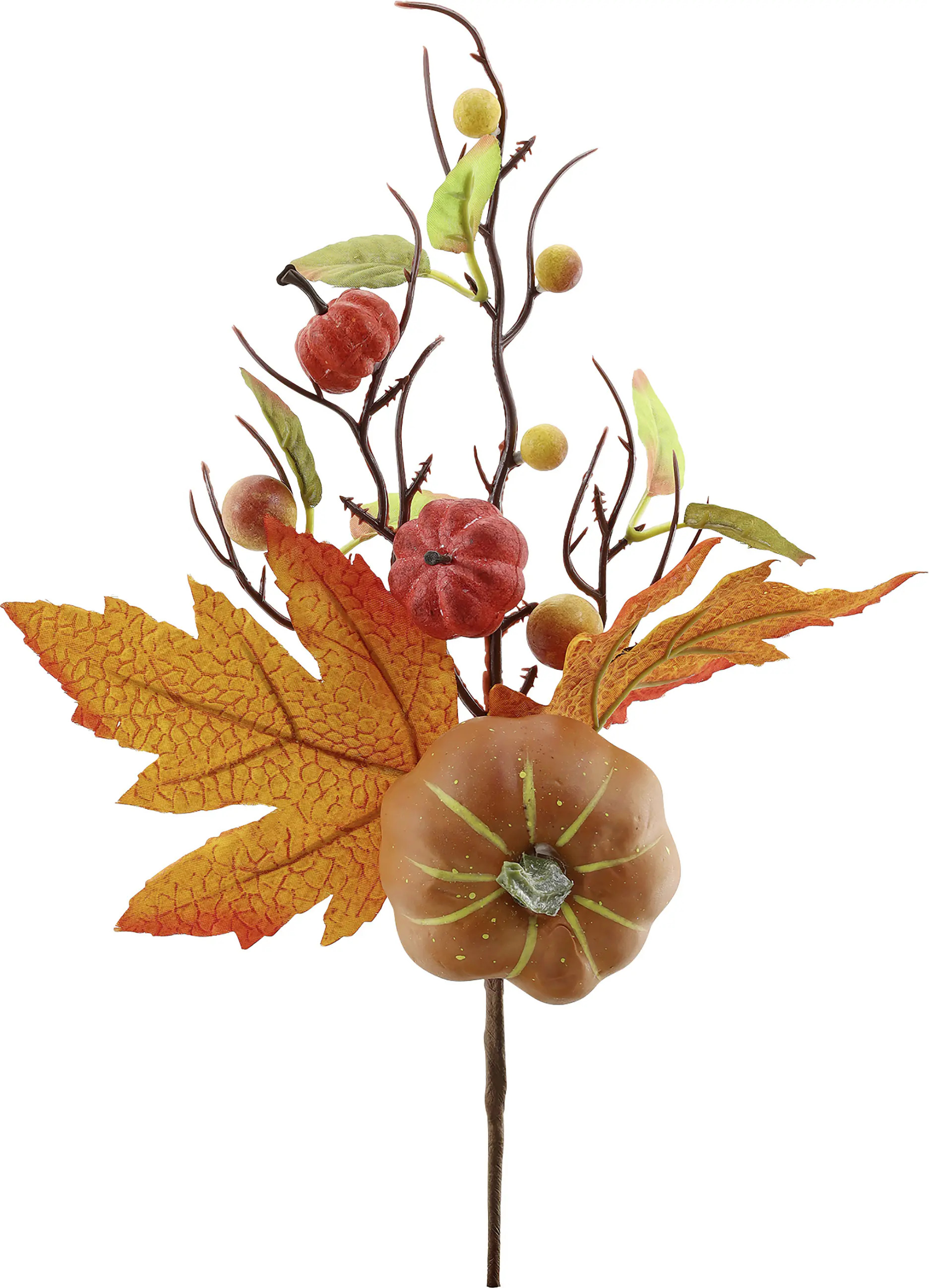 Dekozweig Kunststoff 7 x 23 x 32 cm orange braun Dekozweig Kunststoff 7 x 23 x 32 cm orange braun