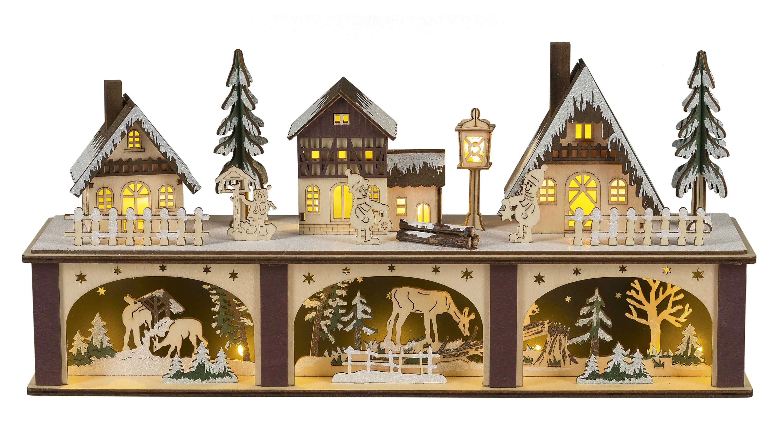 HGD Lichterbogen-LED Stadt mit Sockel 45 x 11 x 34 cm