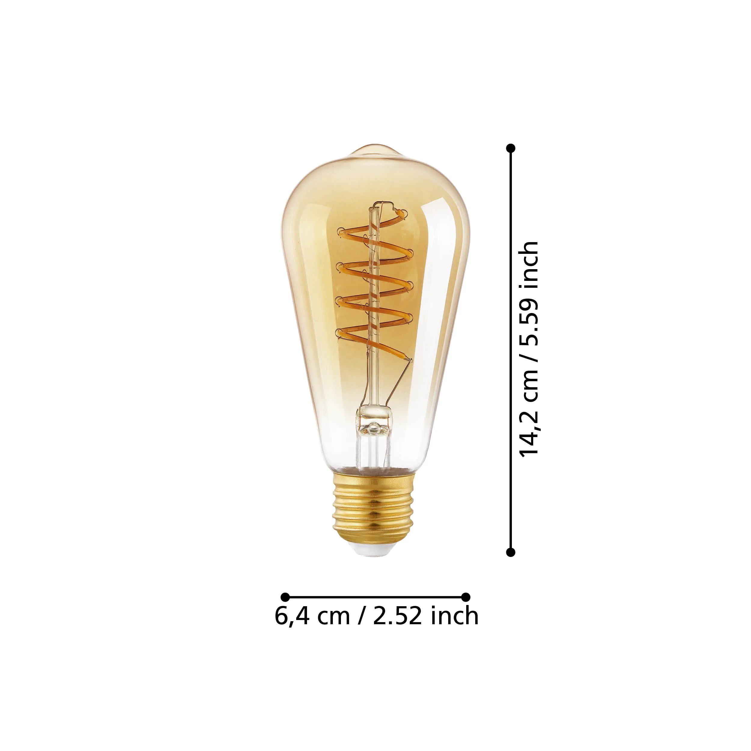 Eglo LED Leuchtmittel Edison ST64 E27 4W amber 2200K Eglo LED Leuchtmittel Edison ST64 E27 4W amber 2200K