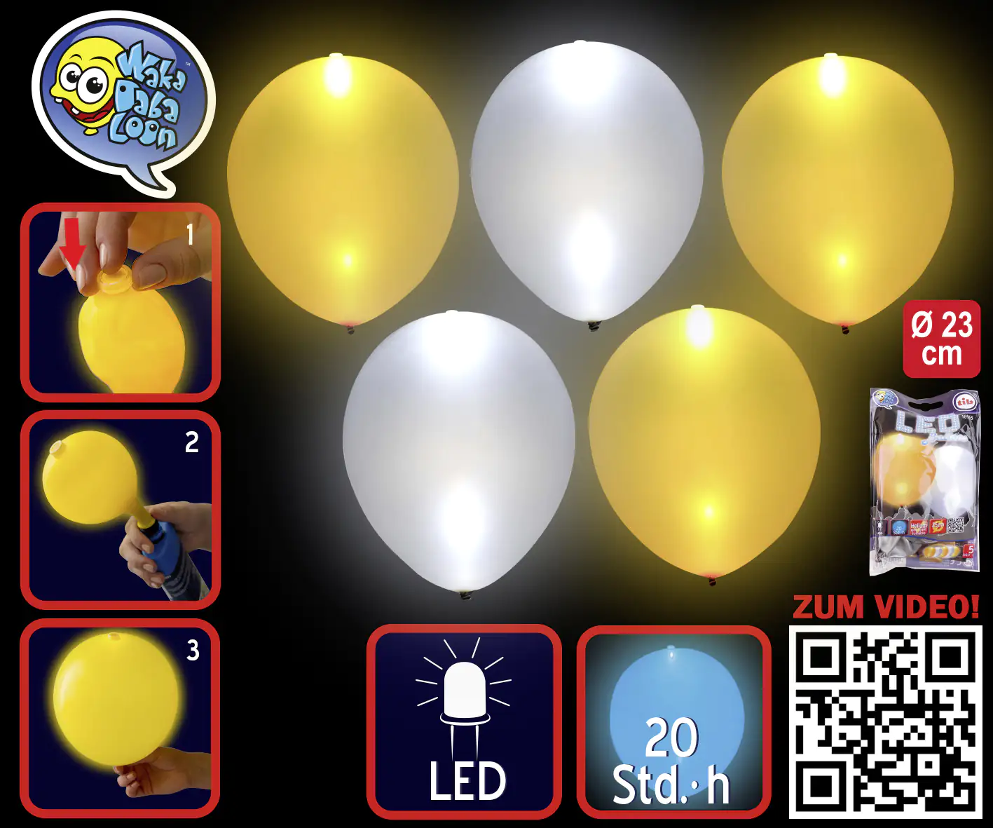 4002727169653_1873127 TIB Heyne LED Luftballons gold & silber 5 Stück