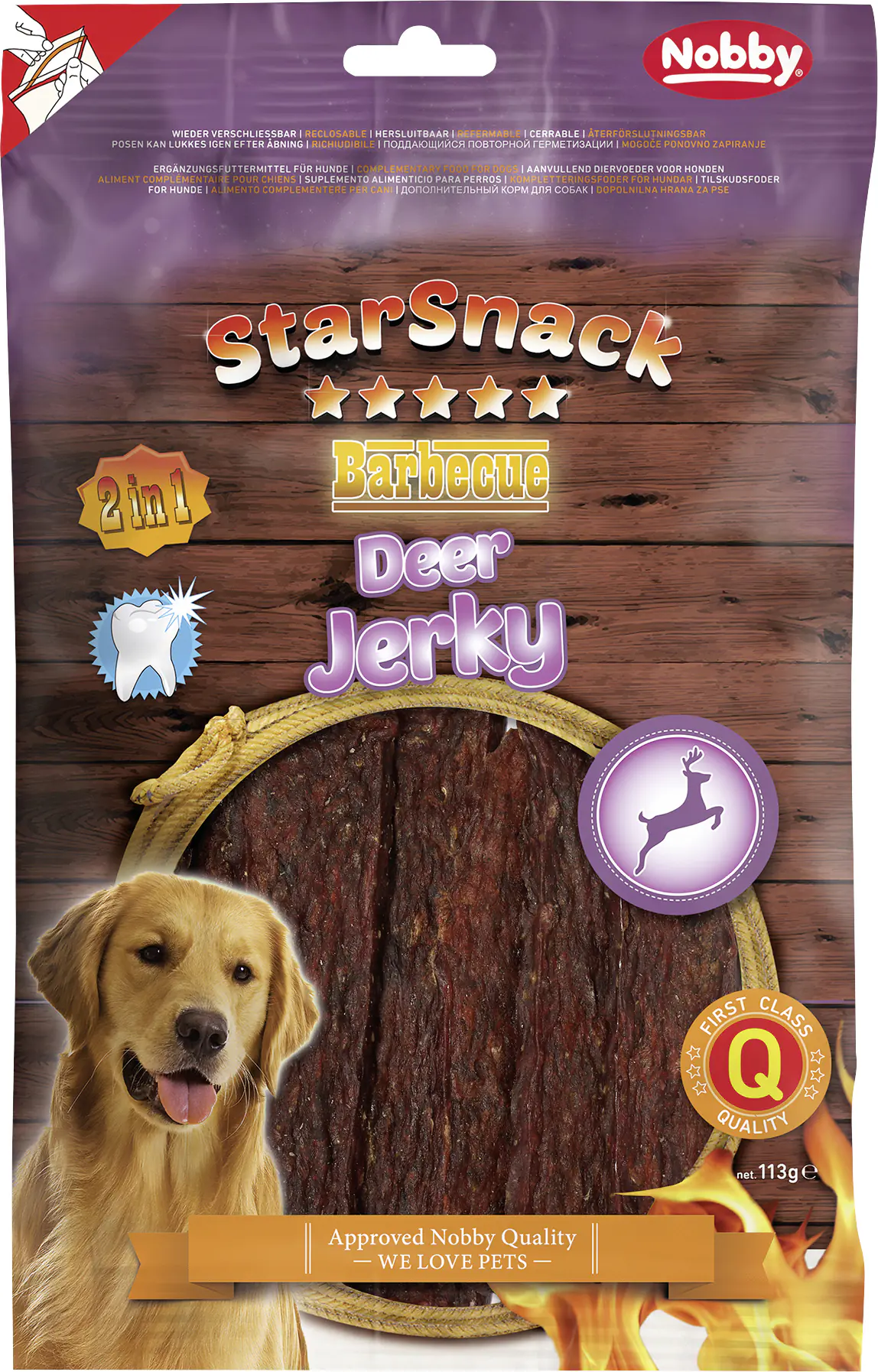 Nobby StarSnack Barbecue Deer Jerky 113g