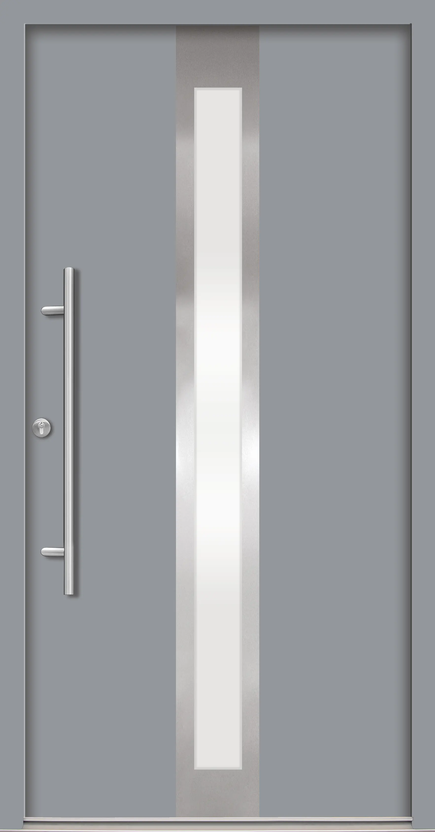 Splendoor Haustür Passivedoor Premium B01 Grau DIN Links 100 x 210 cm