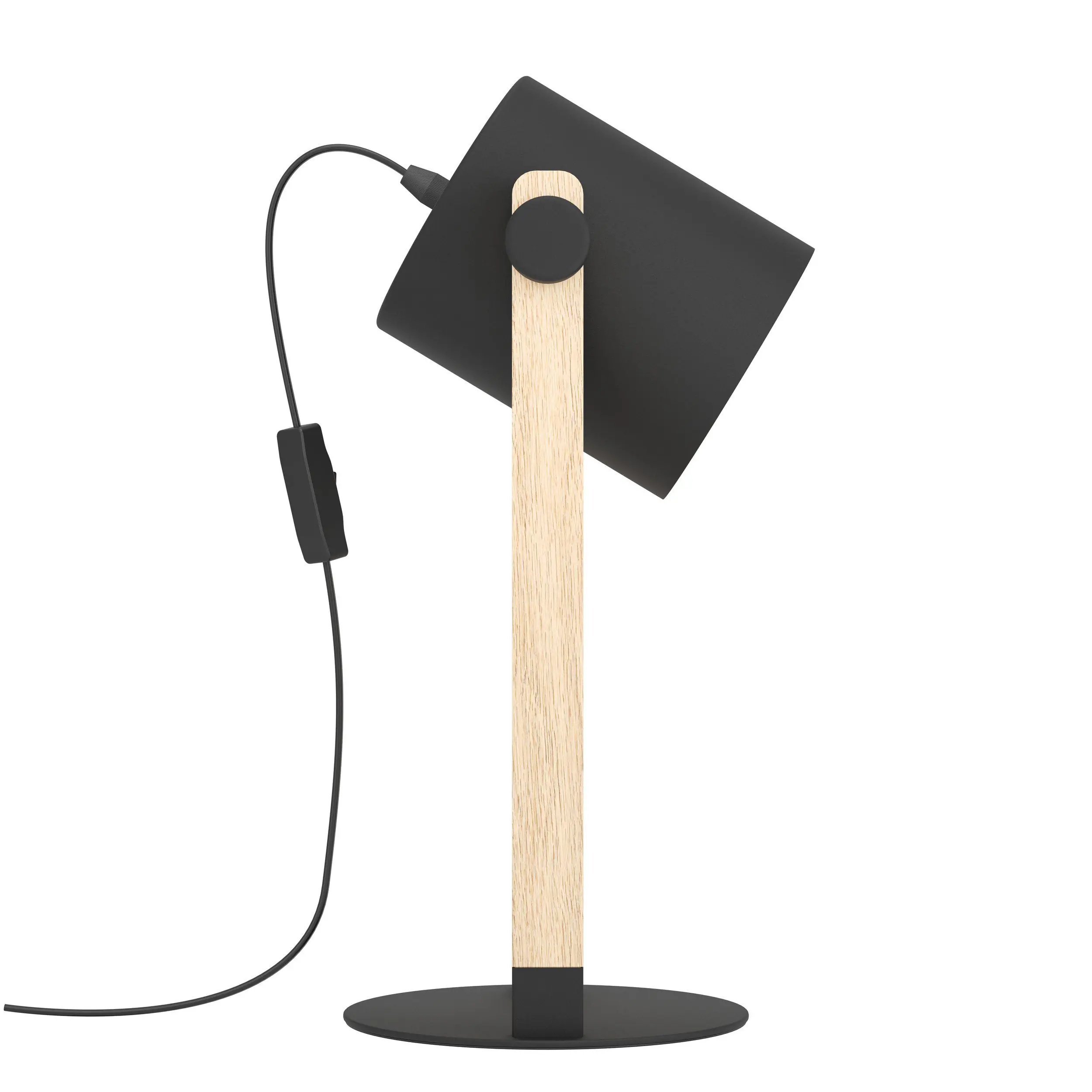 Eglo Tischlampe Hornwood 42 x 21 cm schwarz natur