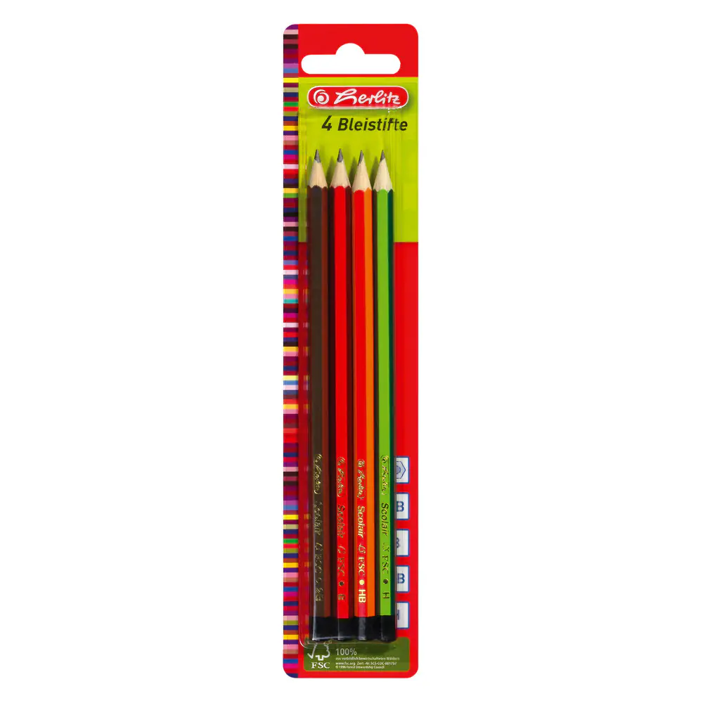 herlitz Bleistifte Holz HB B 2B Mine