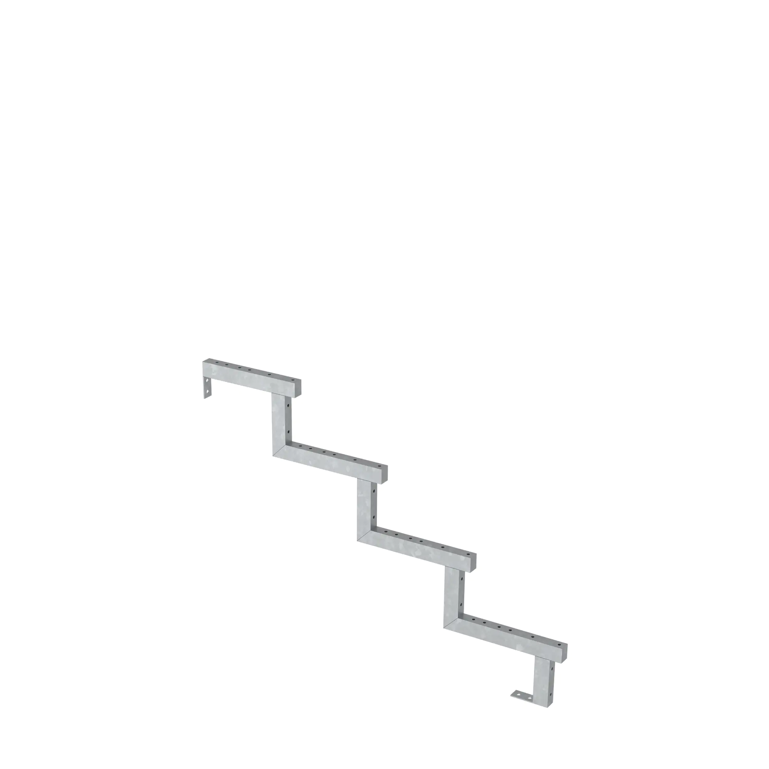 Plus Stahltreppenwange verzinkt 17 cm Stufenhöhe mit Beschlag