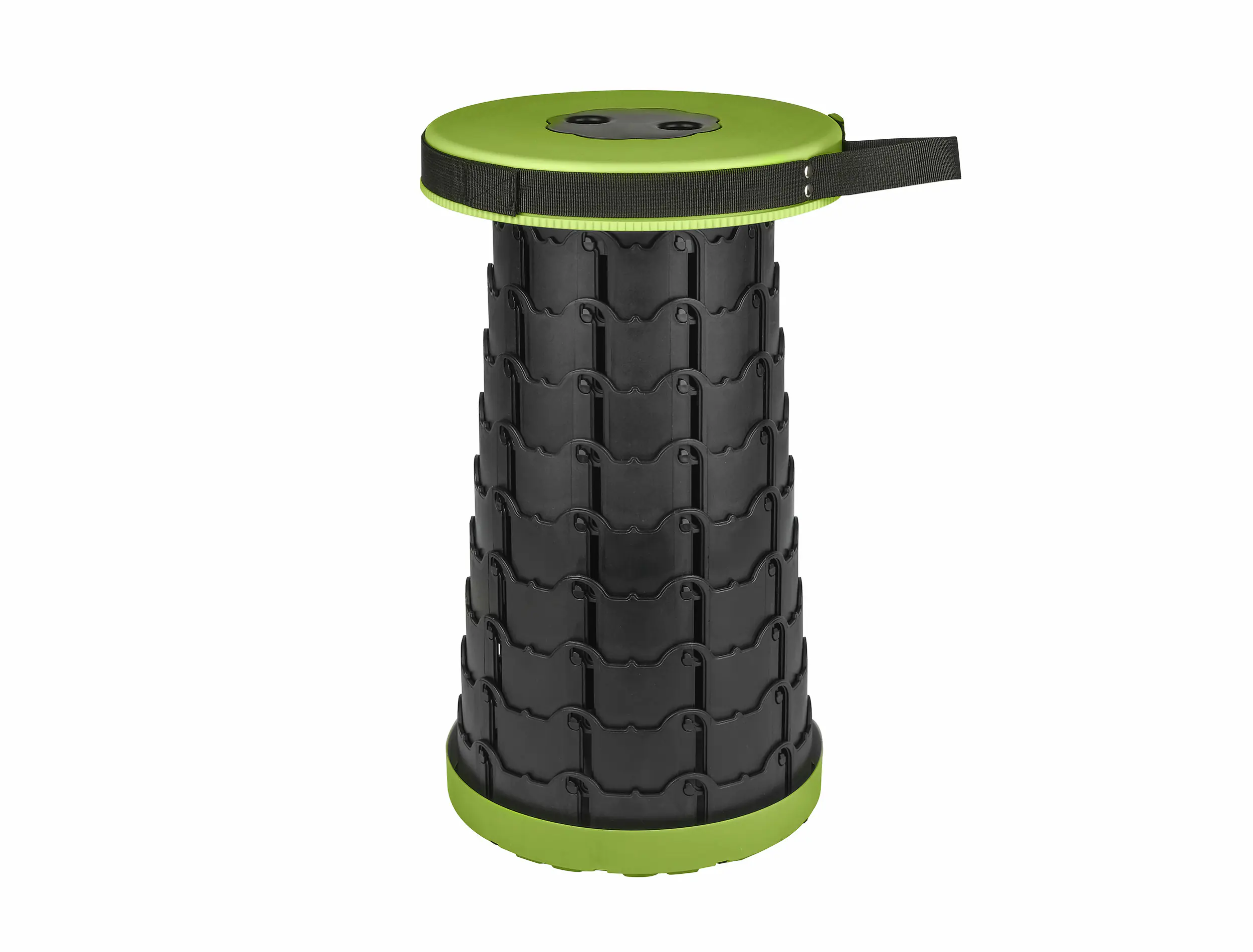 Calima Campinghocker faltbar schwarz/grün 26 x 26 cm