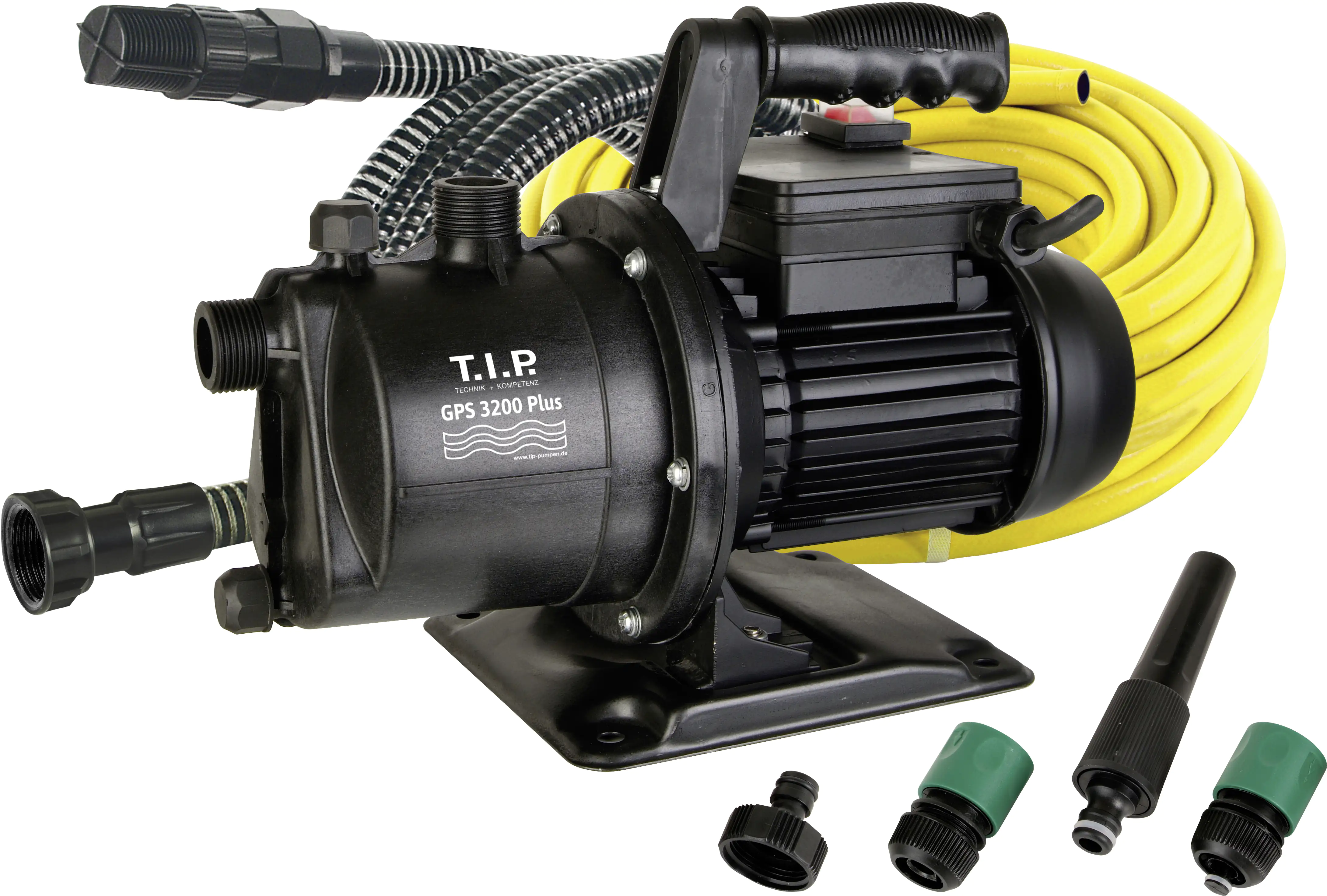 T.I.P. Gartenpumpenset GPS 3200 Plus inkl. Ansaugschlauch, Gartenschlauch