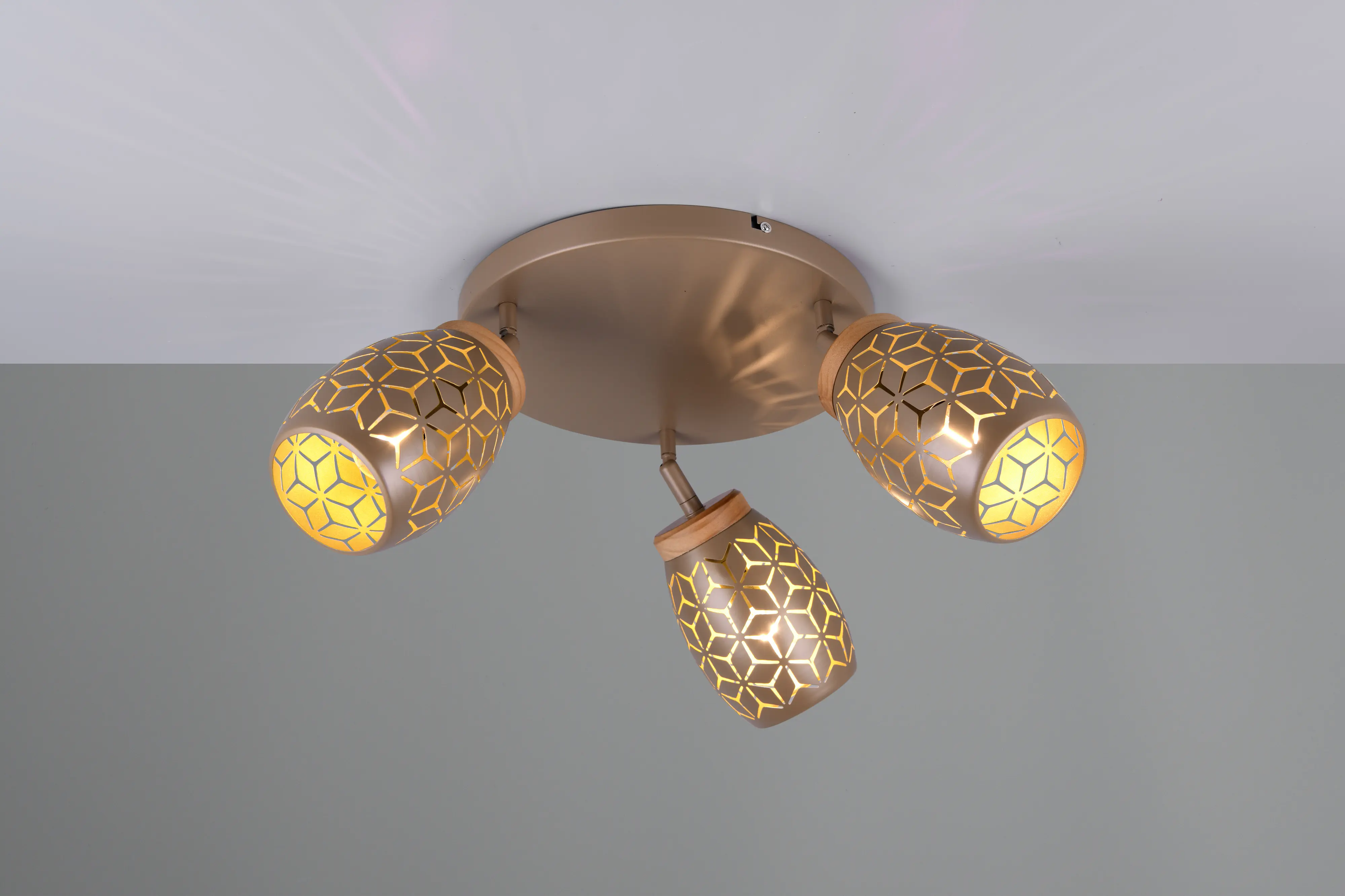 Trio Deckenleuchte Bidar Ø 58 cm warmweiß coffee