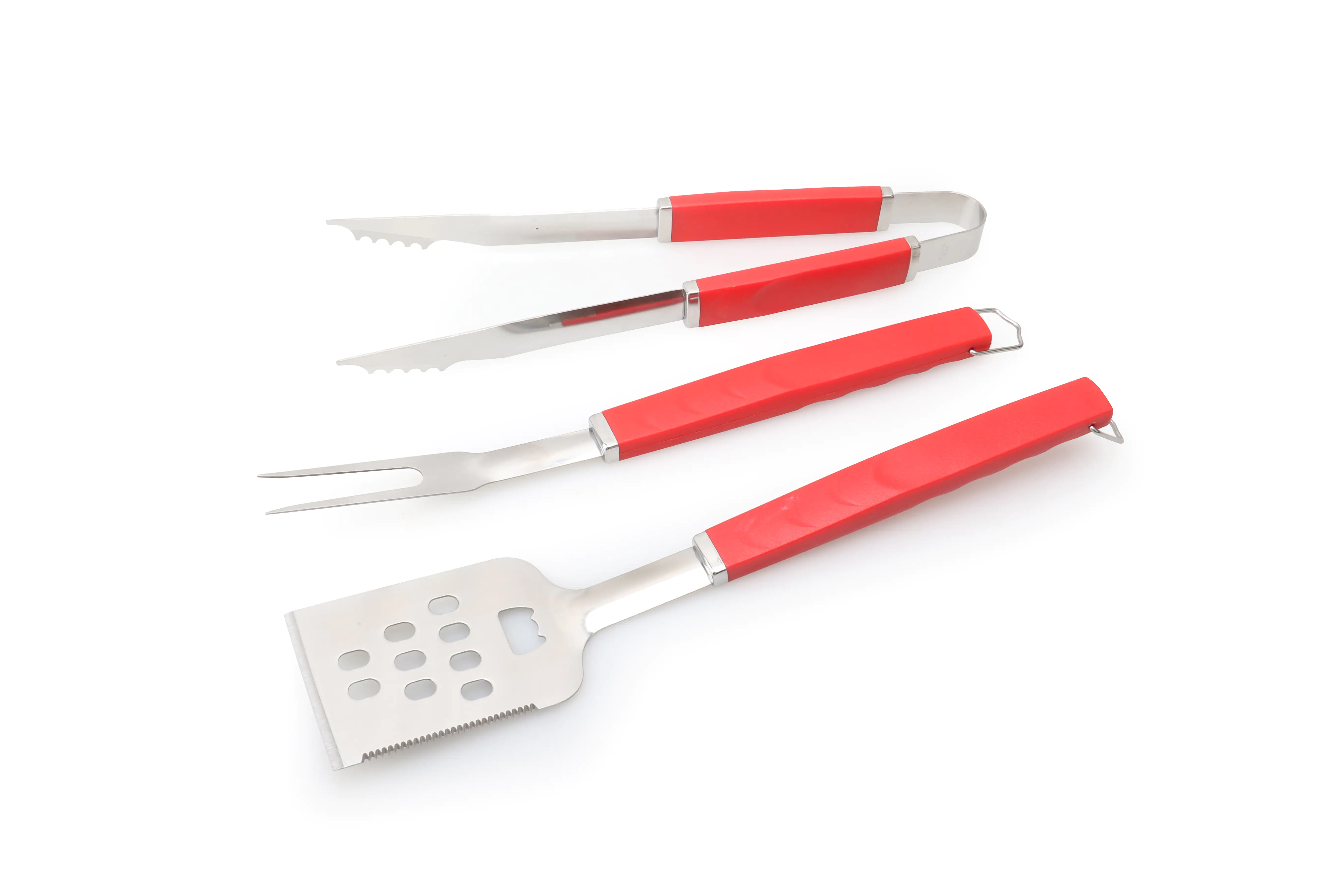 TrendLine Grillbesteck Set Edelstahl mit Kunststoffgriffen TrendLine Grillbesteck Set Edelstahl mit Kunststoffgriffen