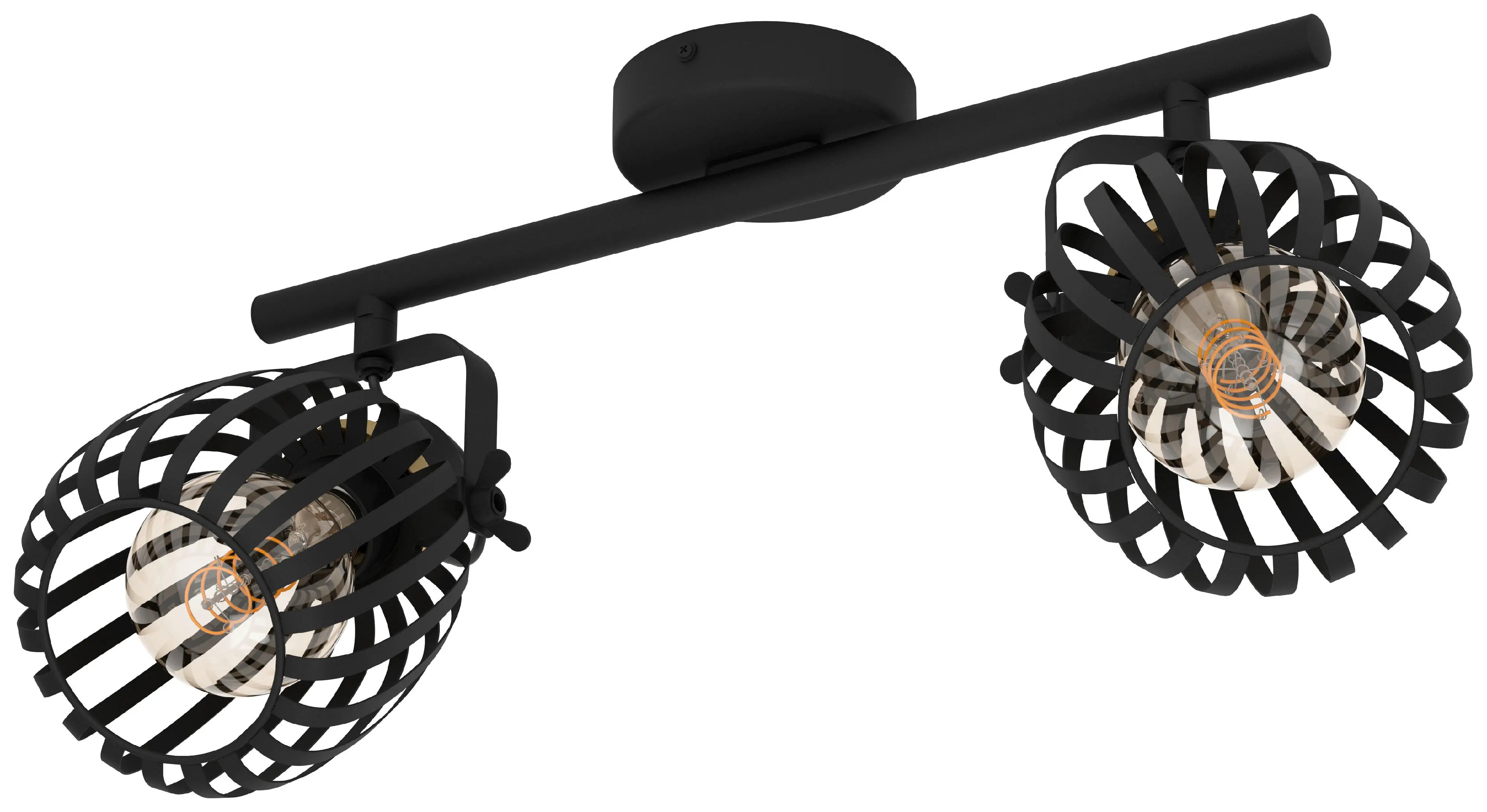 Eglo 2er Spot Girona schwarz messing 44 x 19 cm