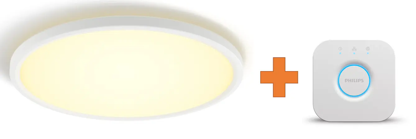 Philips Hue LED Deckenleuchte Tento + Bridge eckig  weiß 39,5 x 39,5 cm warmweiß-kaltweiß Philips Hue LED Deckenleuchte Tento + Bridge eckig  weiß 39,5 x 39,5 cm warmweiß-kaltweiß