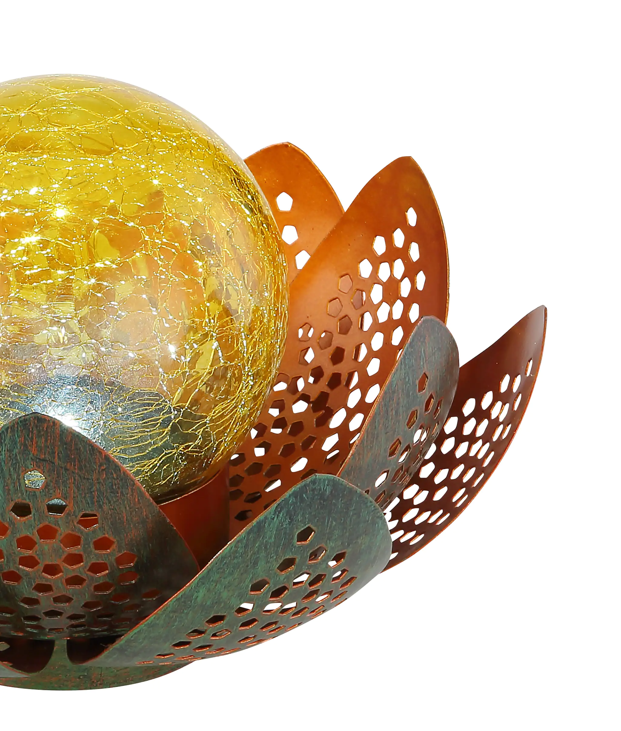 Globo Solarleuchte amber gold grün