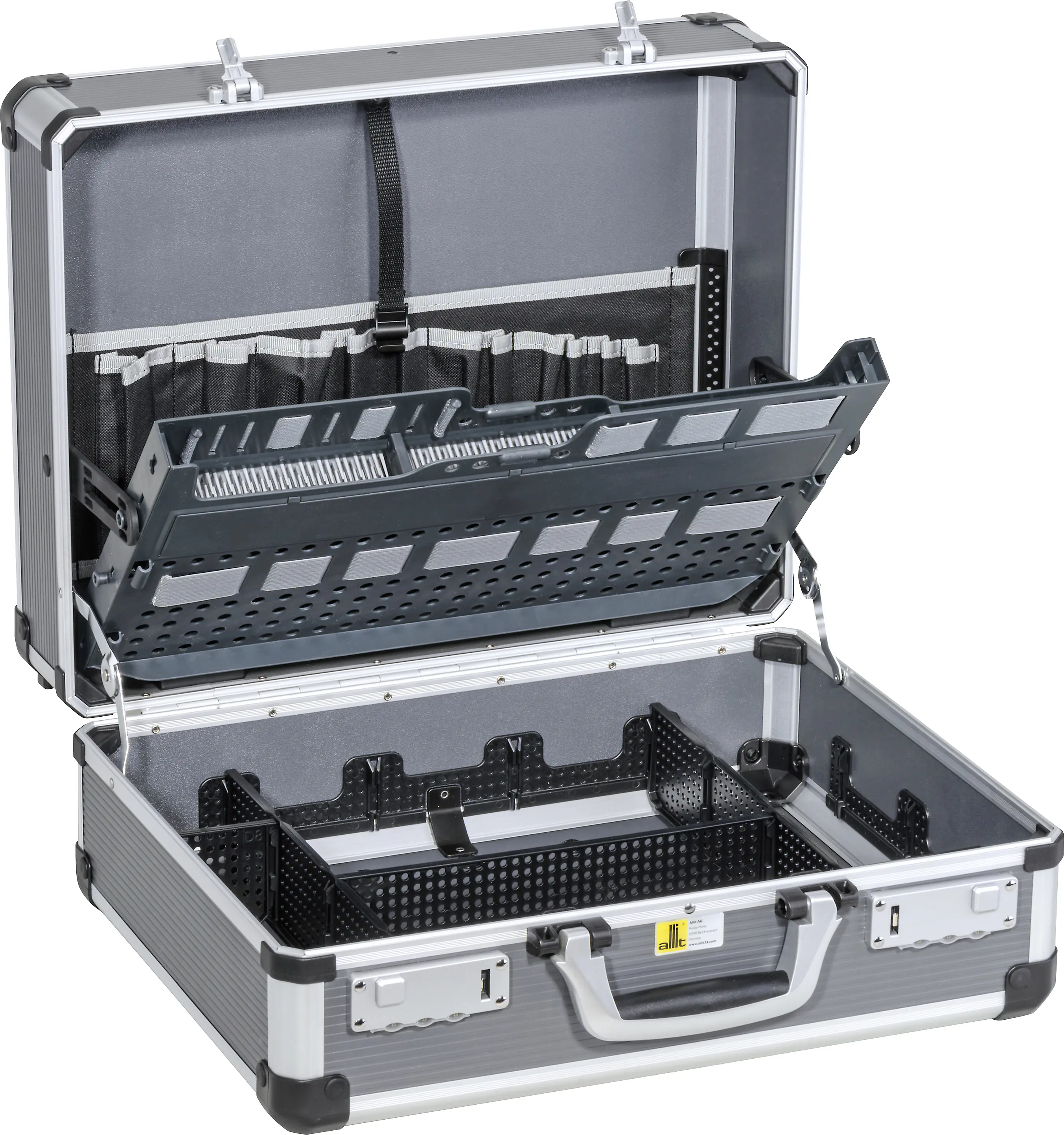 Allit Servicekoffer AluPlus Service C44-1 anthrazit ohne Inhalt 24 l