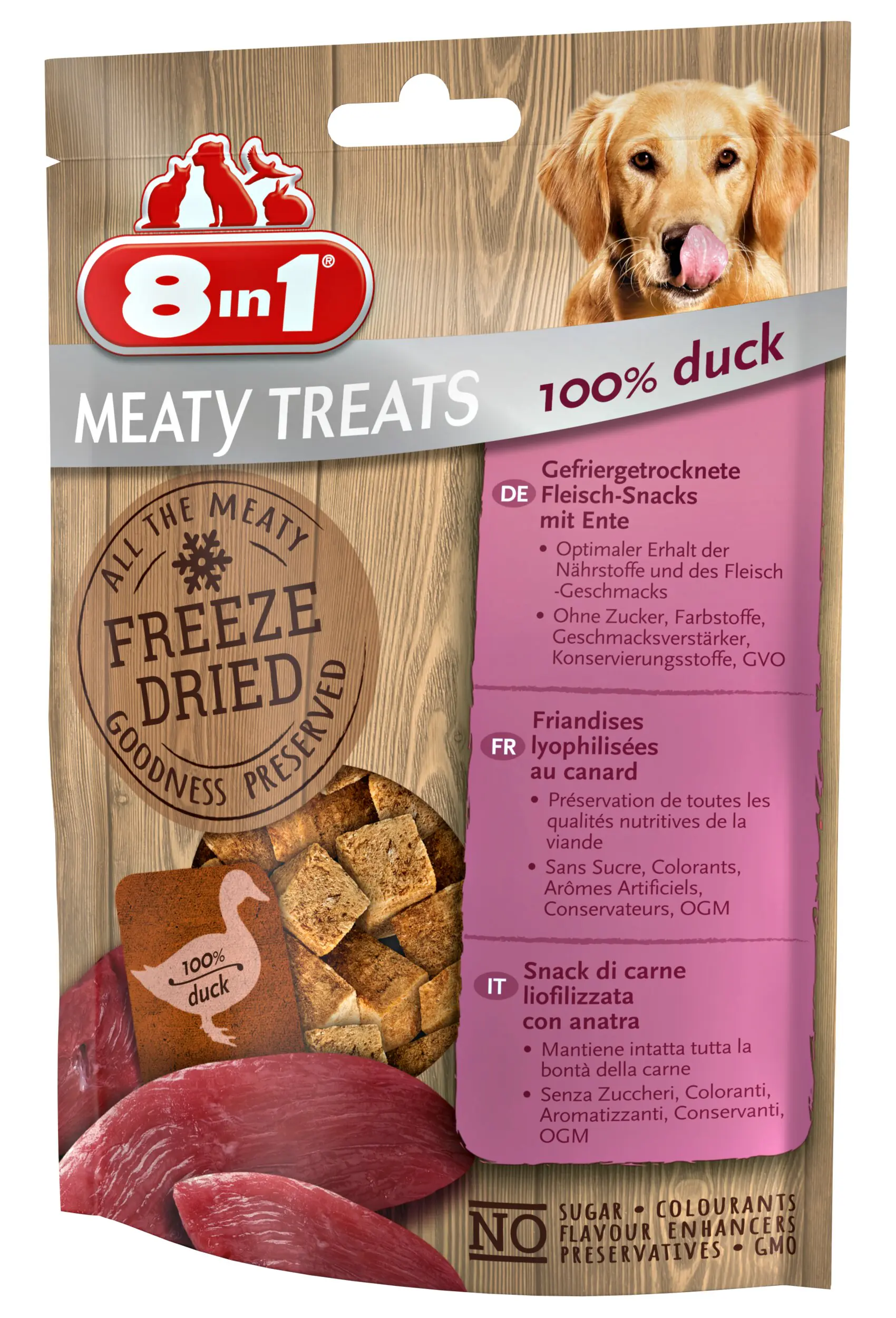8in1 Meaty Treats mit 100% Ente 50 g